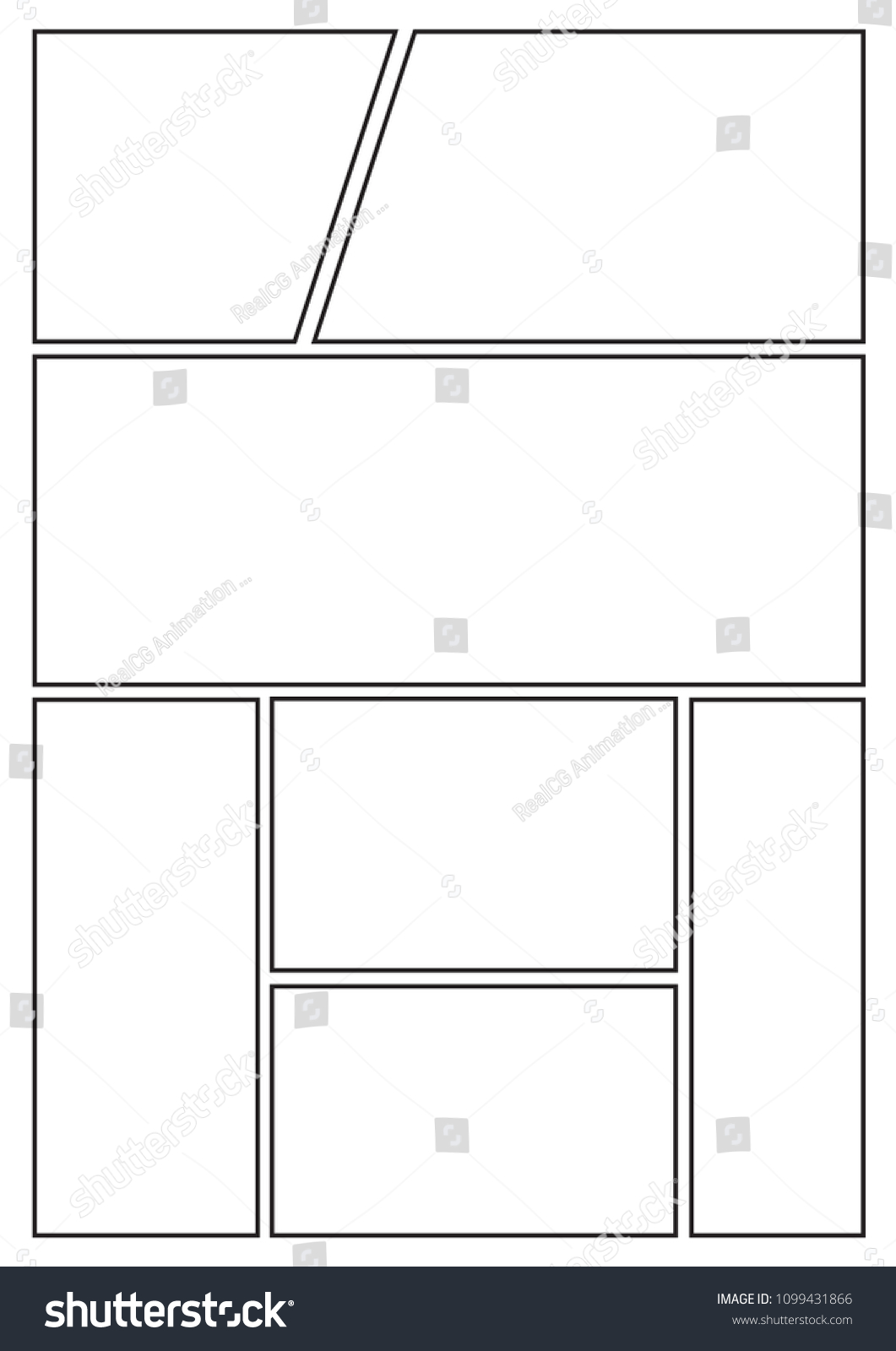 Manga Storyboard Layout Template Rapidly Create Stock Vector (Royalty ...