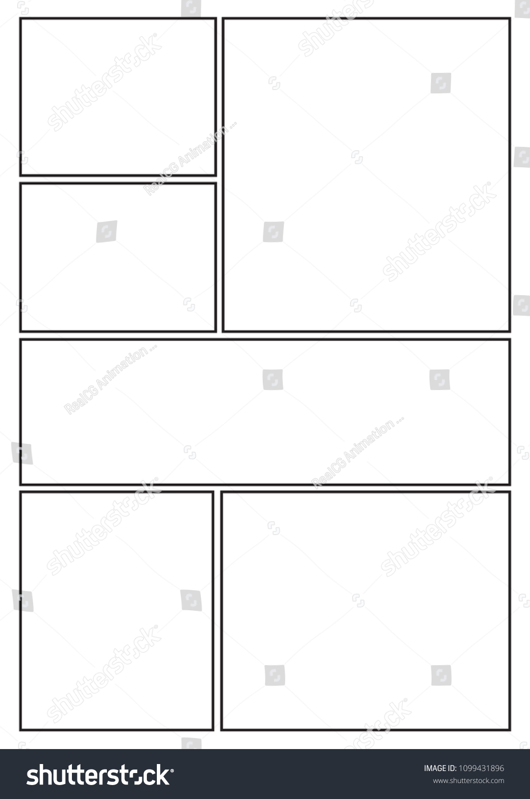 Manga Storyboard Layout Template Rapidly Create Stock Vector (Royalty ...