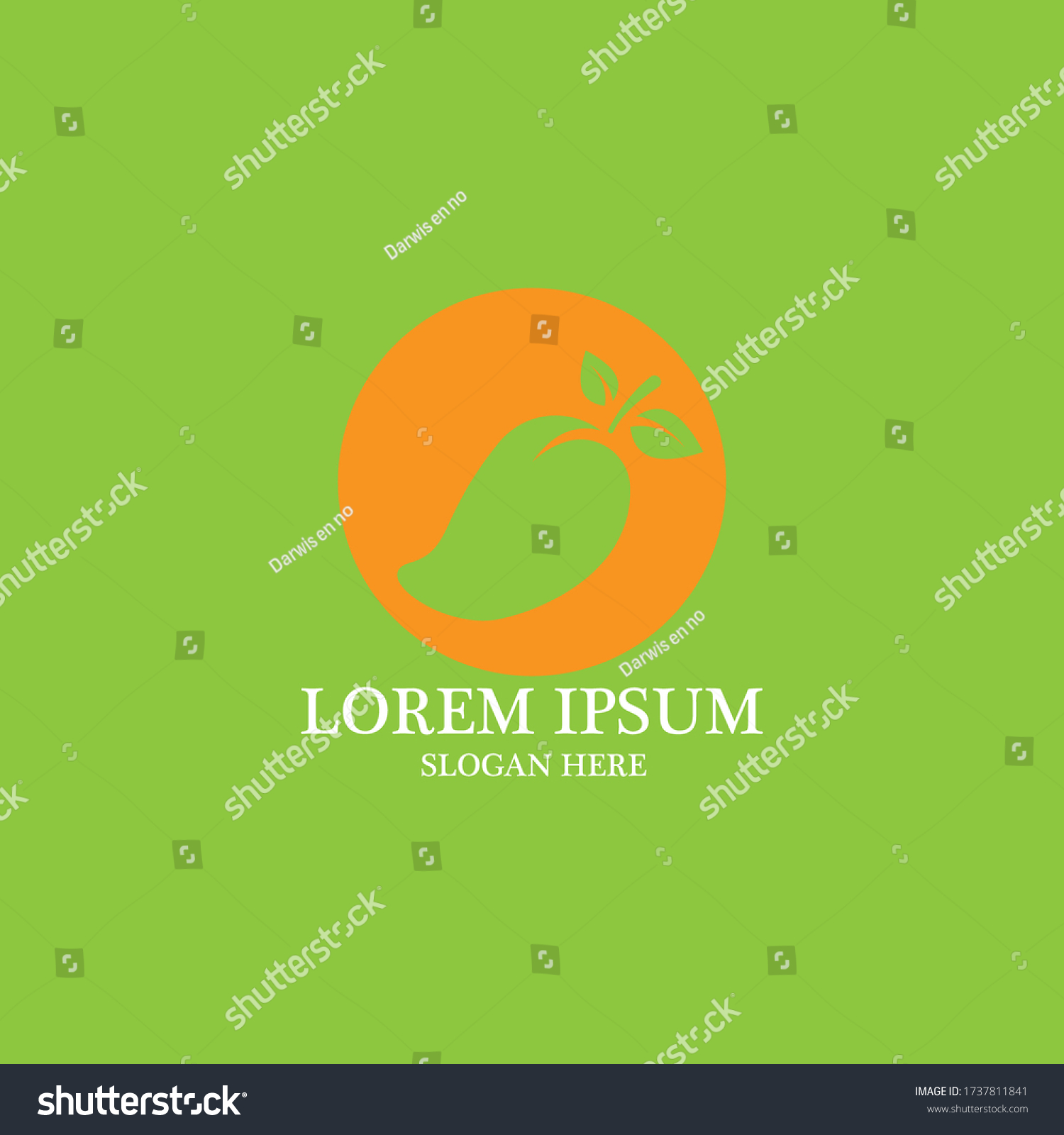 Mango Fruit Fresh Vector Image Logo Stock Vector (Royalty Free ...