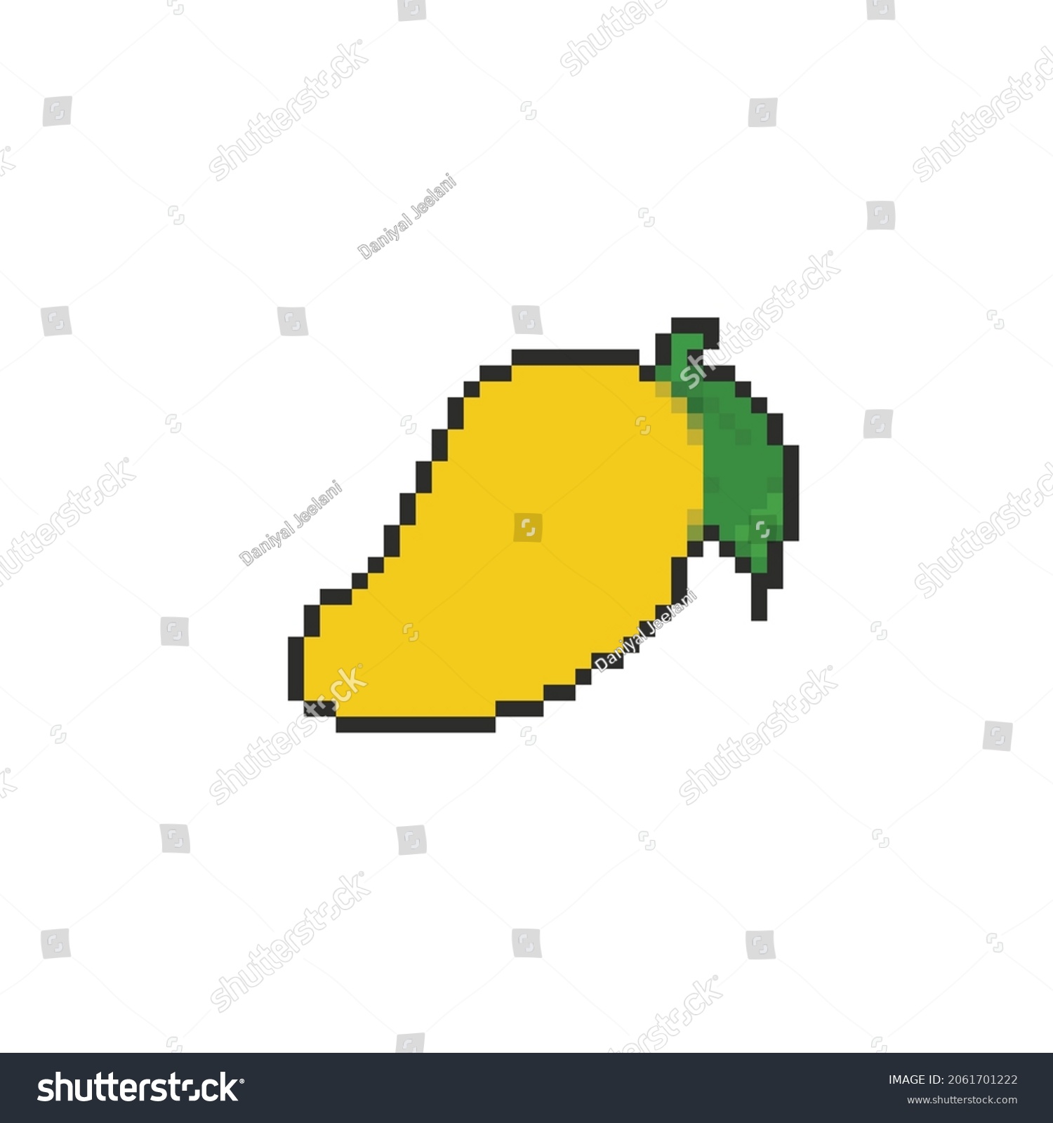 Mango Pixel art 8 bits illustration image vectorielle de stock (libre