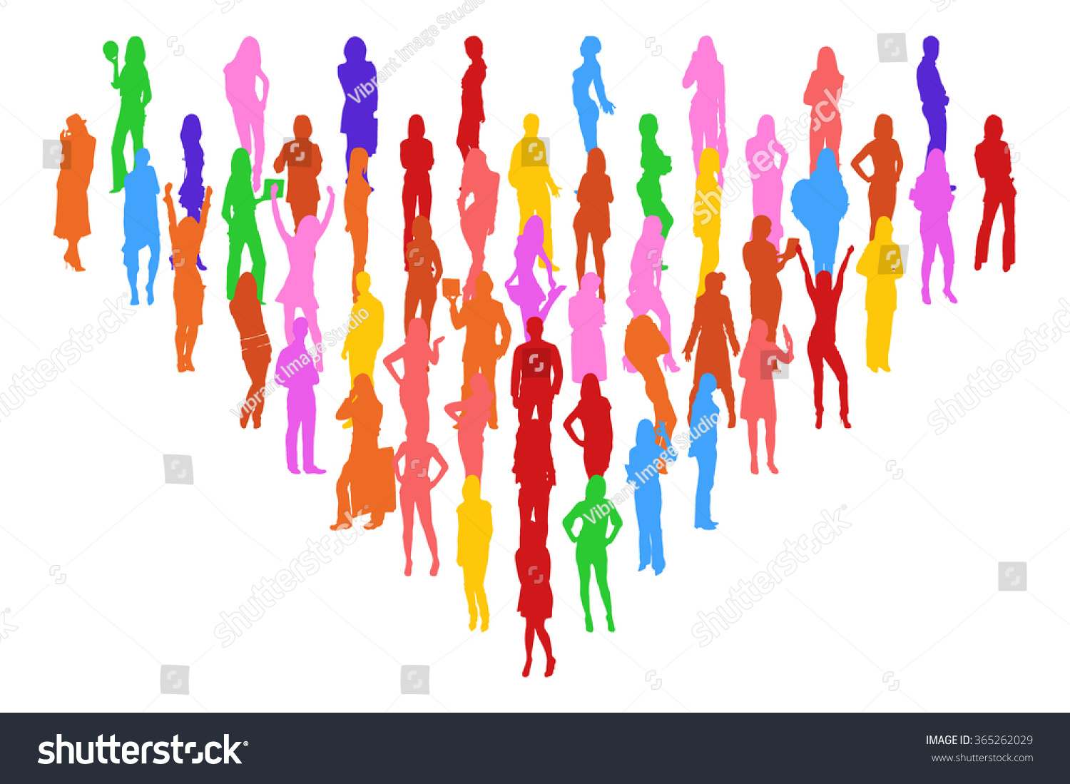 Many People Isolated Stock Vector (Royalty Free) 365262029 | Shutterstock