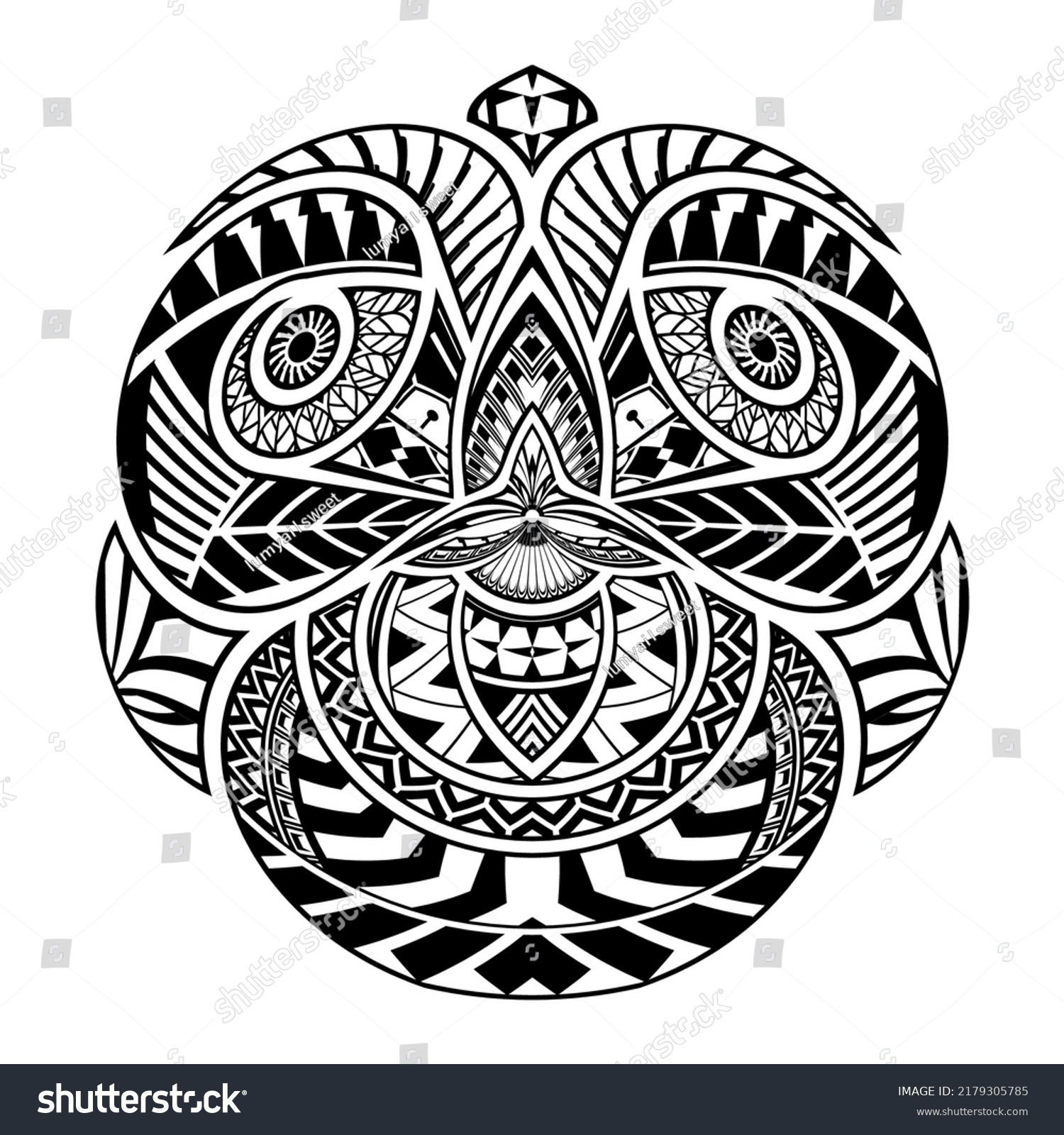 Maori Circle Tattoo Shape Tribal Tattoo Stock Vector (Royalty Free ...