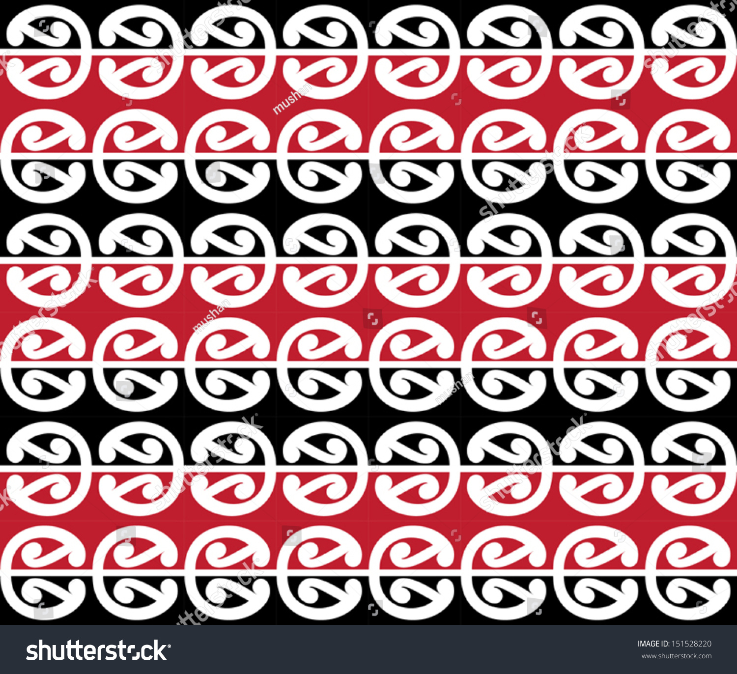 Maori Kowhaiwhai Pattern Stock Vector Illustration 151528220 : Shutterstock