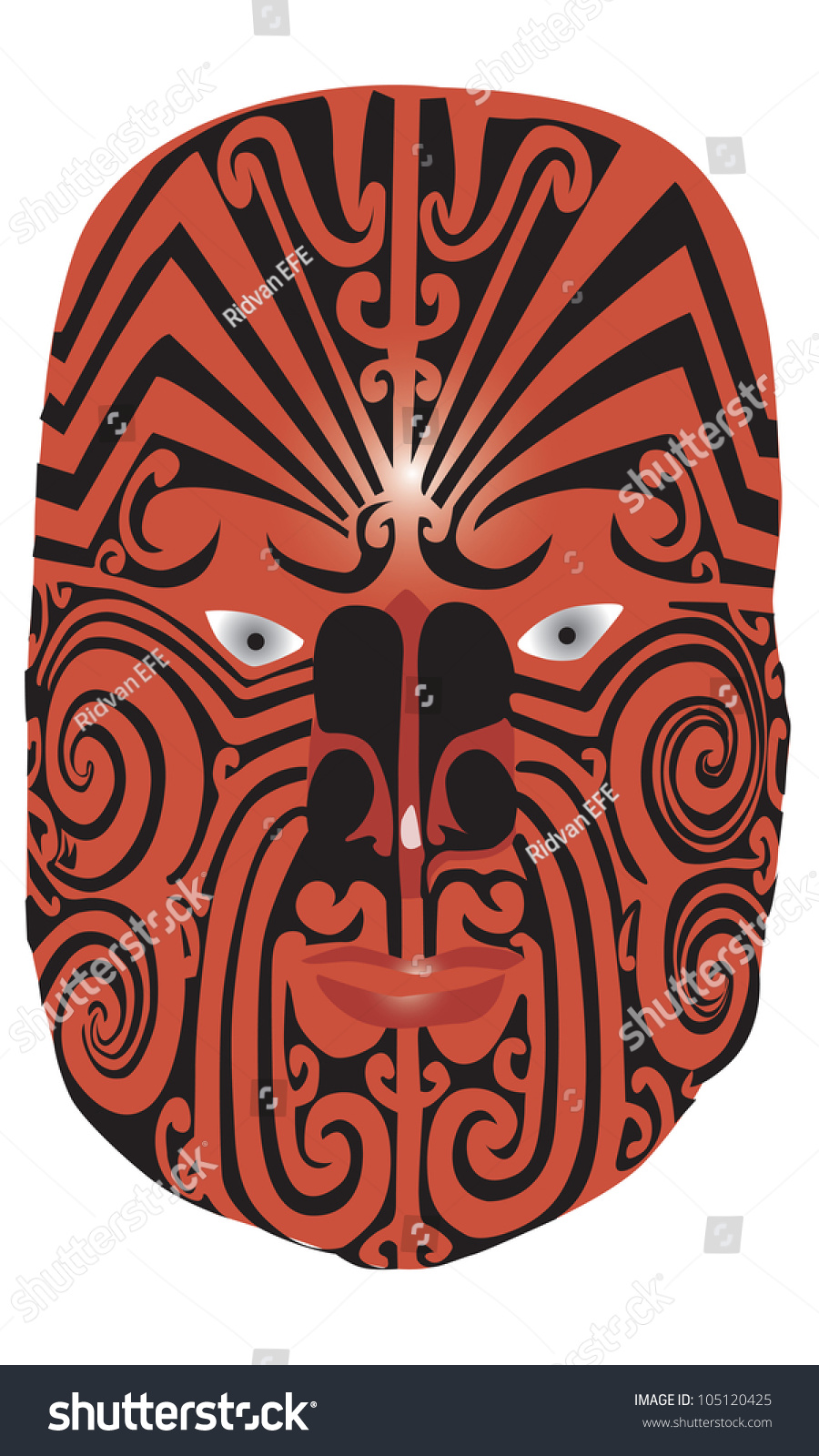 Maori Mask Stock Vector (Royalty Free) 105120425 - Shutterstock