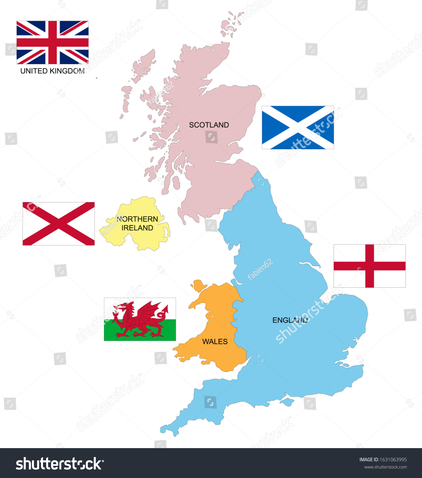The United Kingdom Display Poster - UK Map Poster