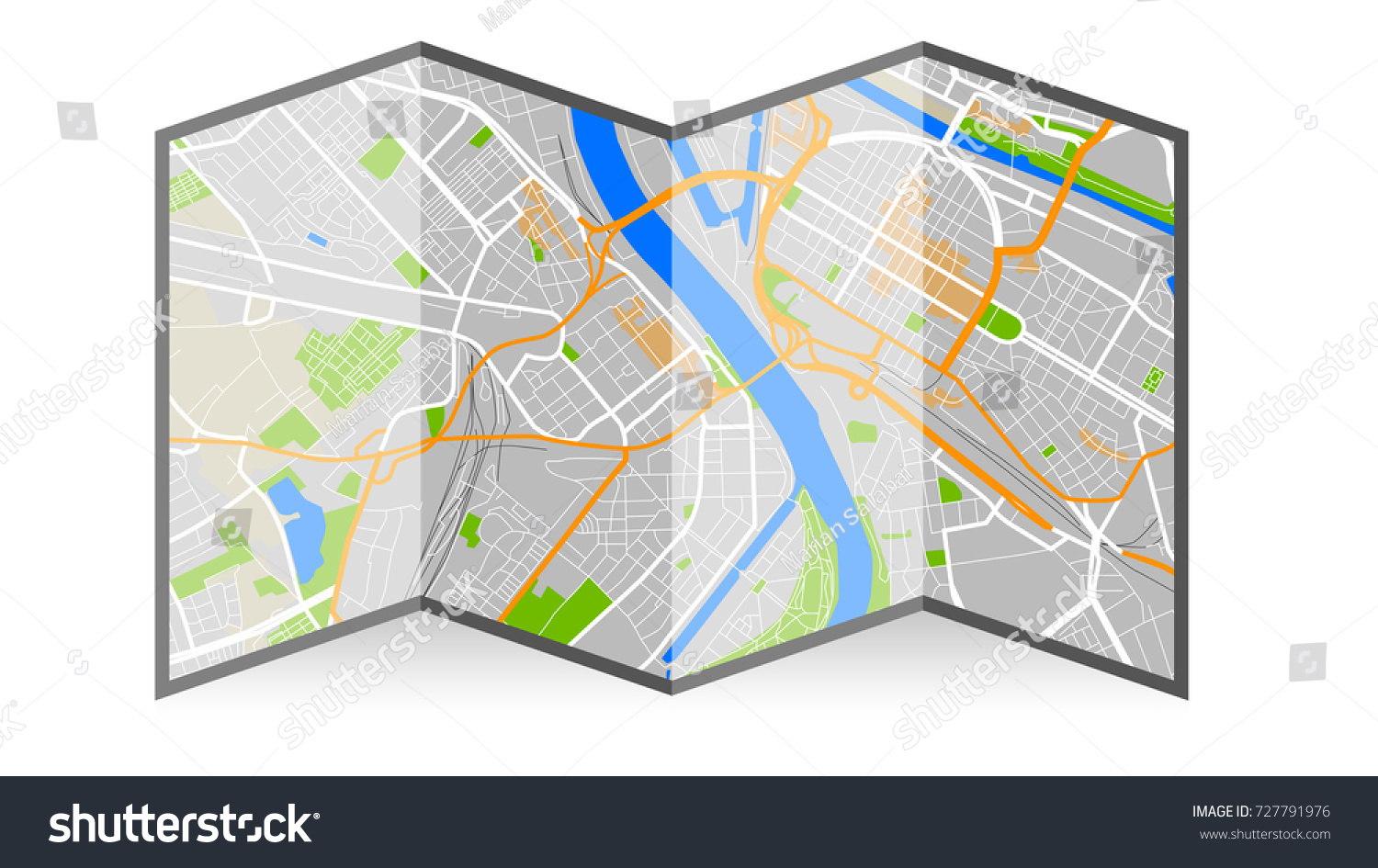 Map City Art Stock Vector (Royalty Free) 727791976 | Shutterstock