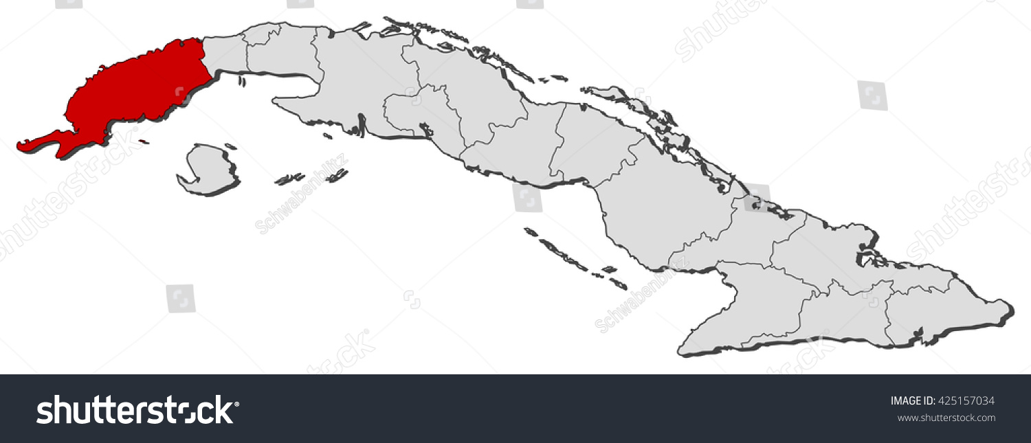 Pinar Del Rio Map Map Cuba Pinar Del Rio Stock Vector (Royalty Free) 425157034 | Shutterstock