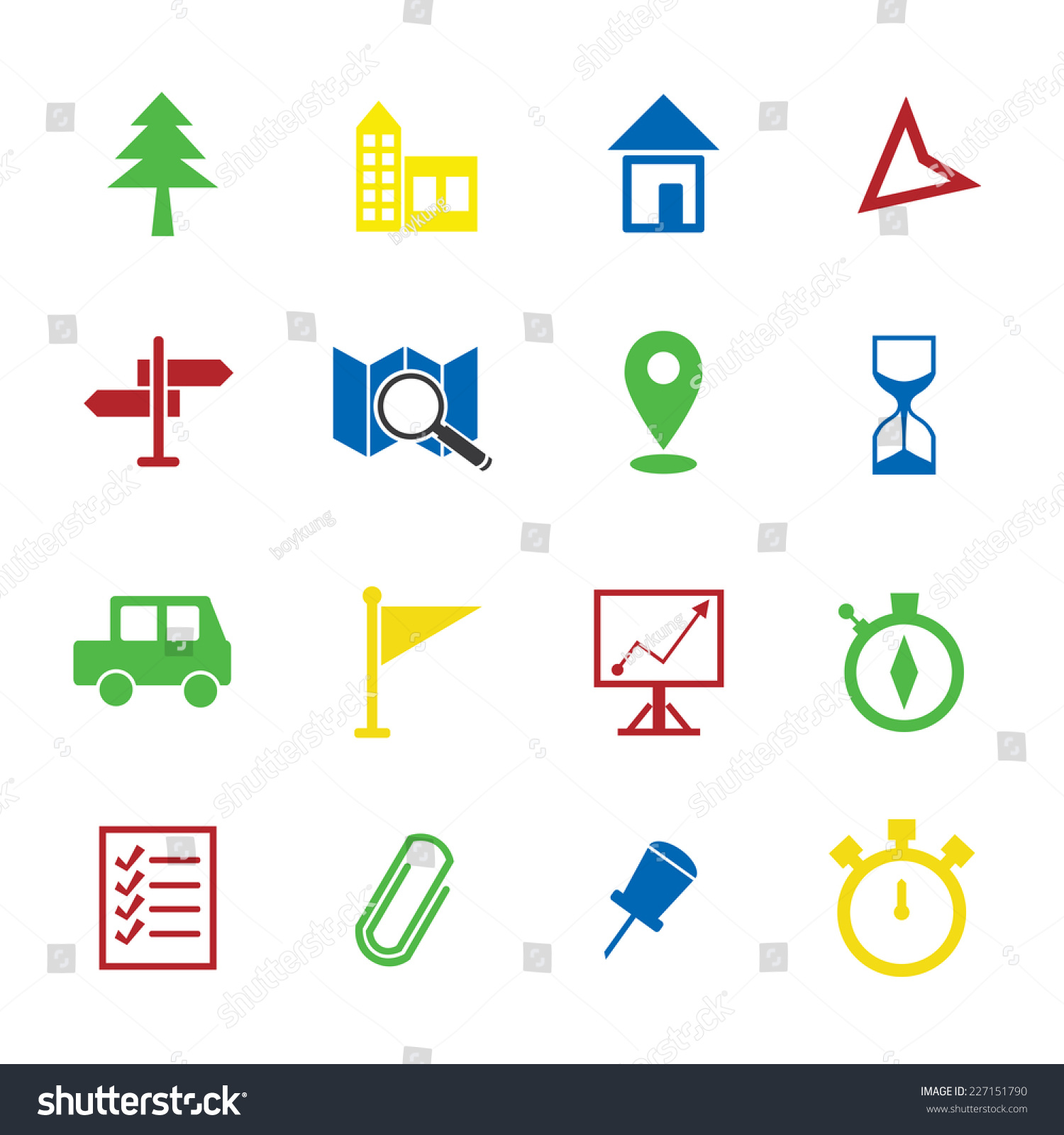 Map Icon Stock Vector 227151790 : Shutterstock