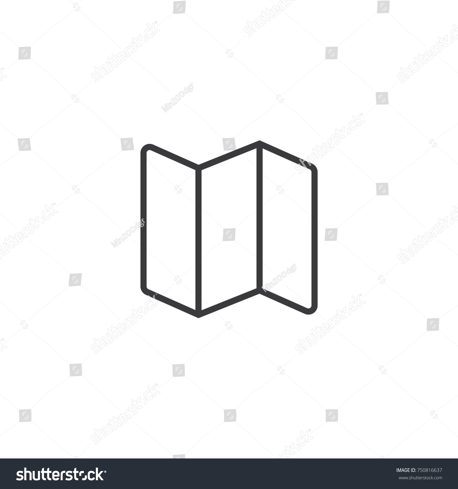 Map Icon Line Style Vector Illustration Stock Vector (Royalty Free ...