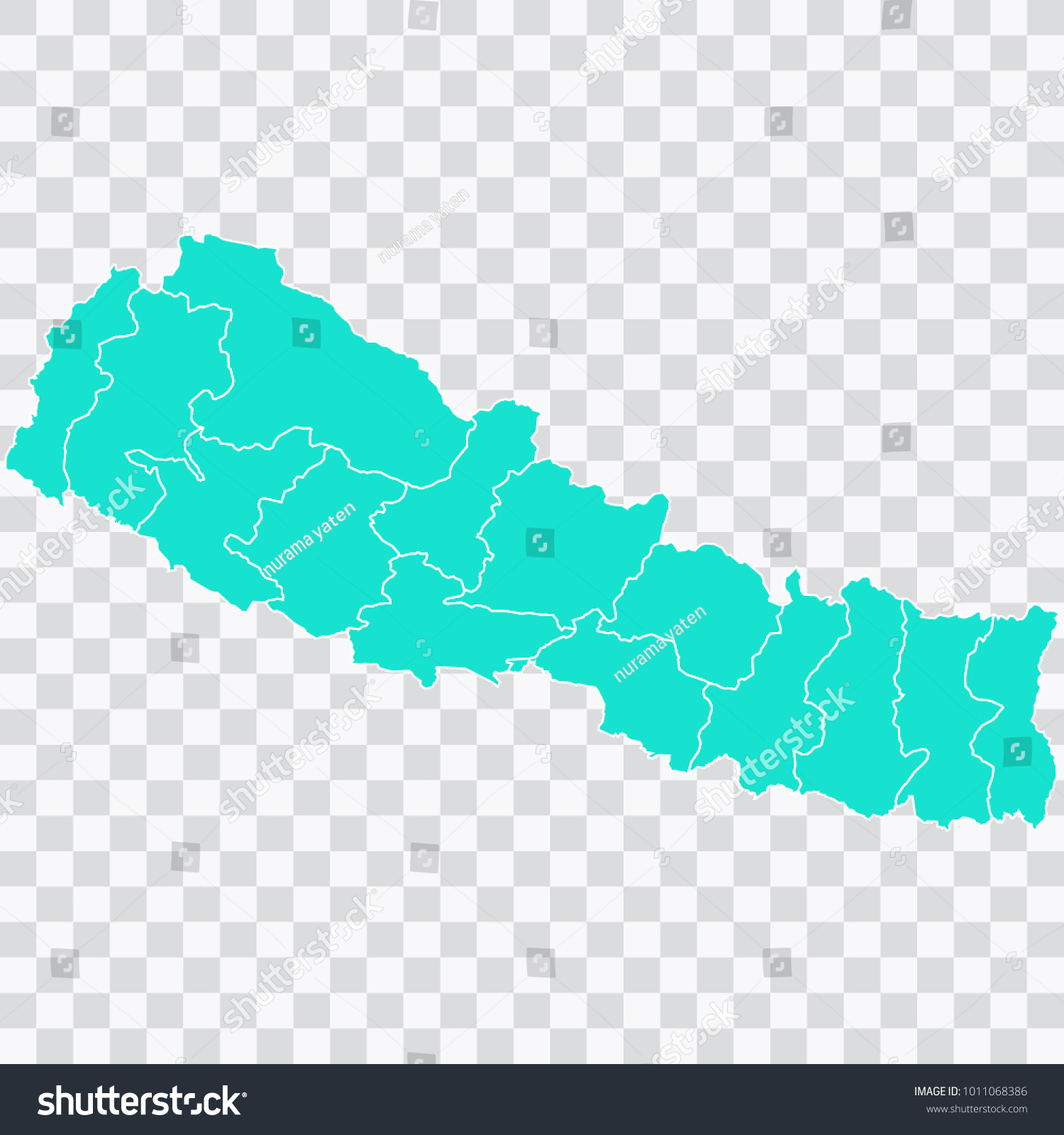 Mapnepal Map Each City Border Has Stock Vector (Royalty Free ...