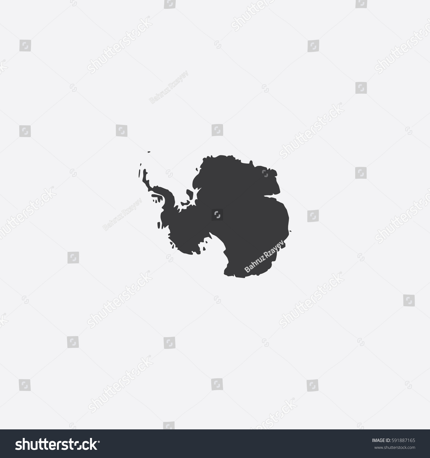 Map Antarctica Vector Illustration Stock Vector (royalty Free 