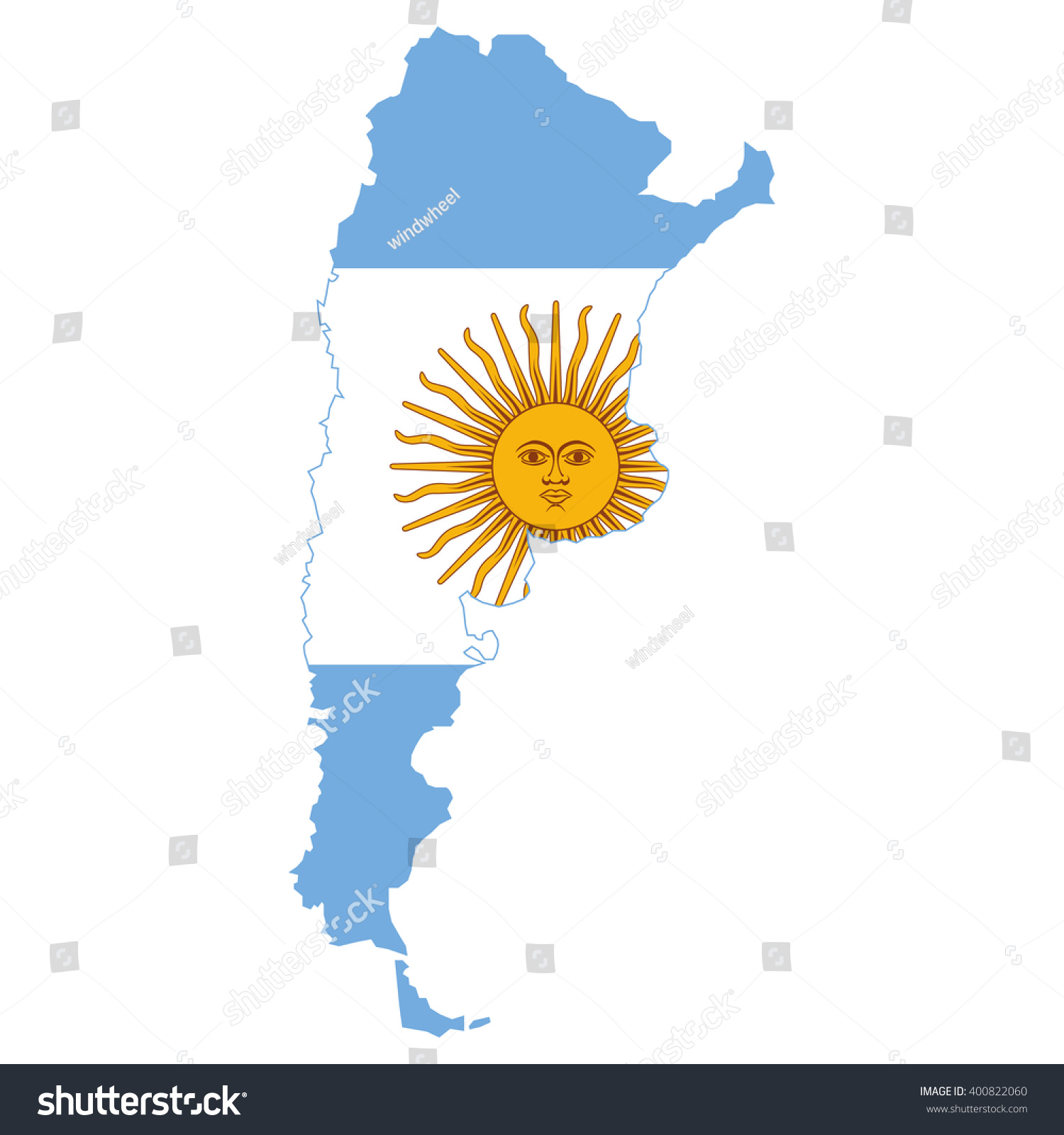 Map Argentina Vector Design Illustration Stock Vector 400822060 ...