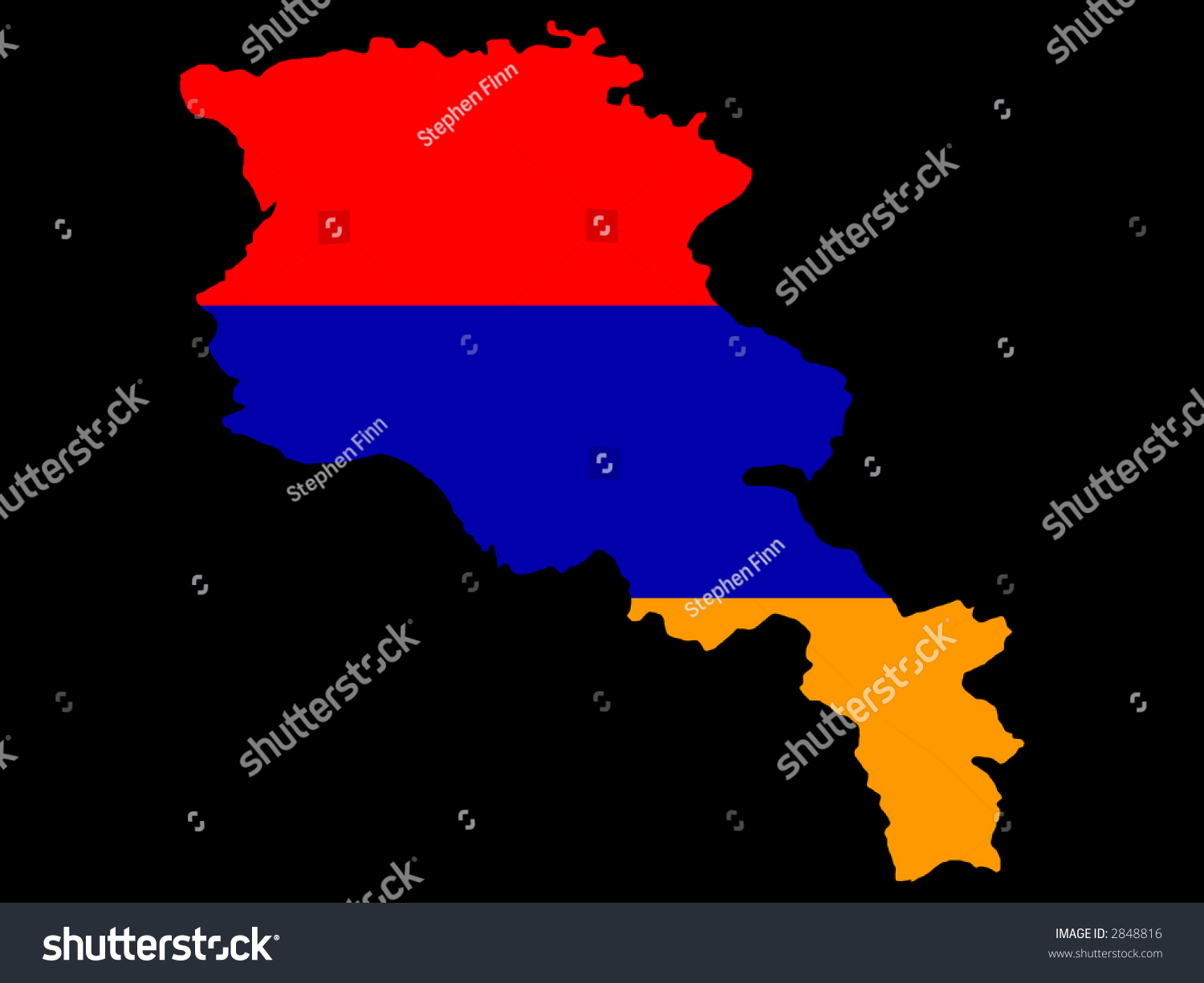 Map Of Armenia And Armenian Flag Illustration - 2848816 : Shutterstock