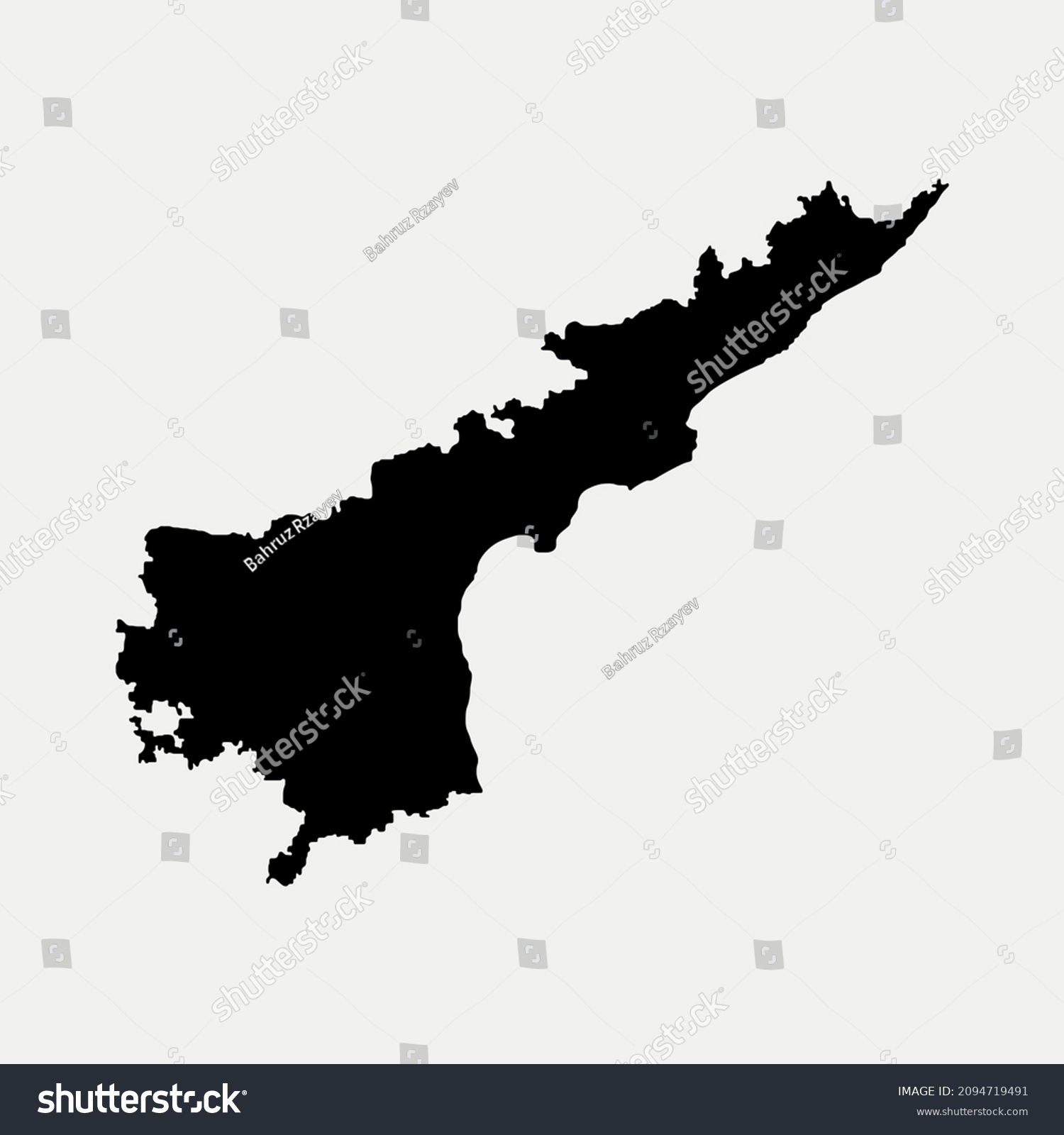 Map Arunachal Pradesh India Region Outline Stock Vector (Royalty Free ...