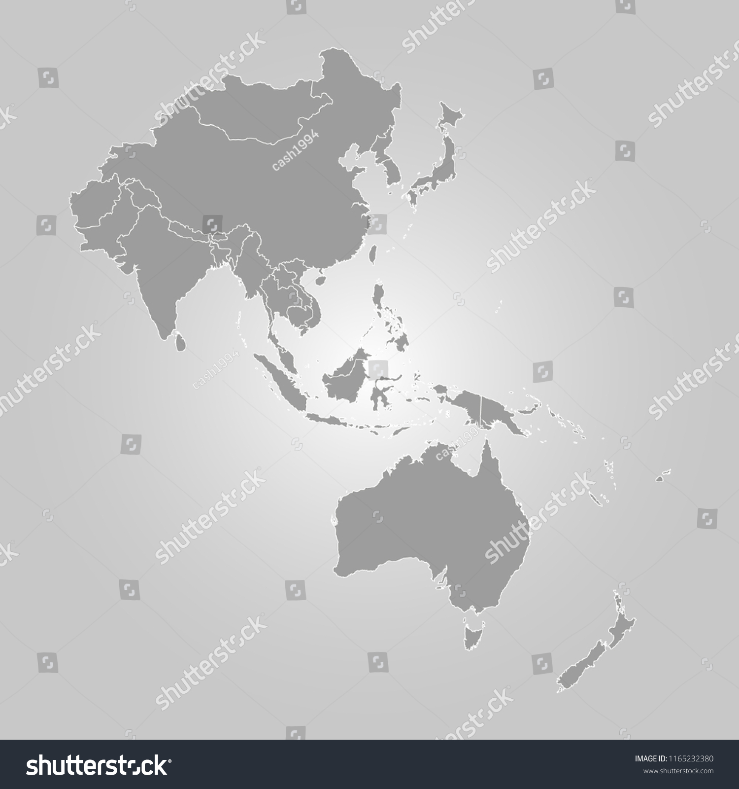 Asia Pacific Map Clip Art