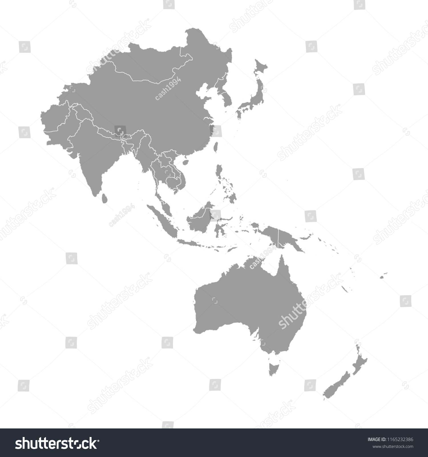 アジア太平洋の地図 のベクター画像素材 ロイヤリティフリー