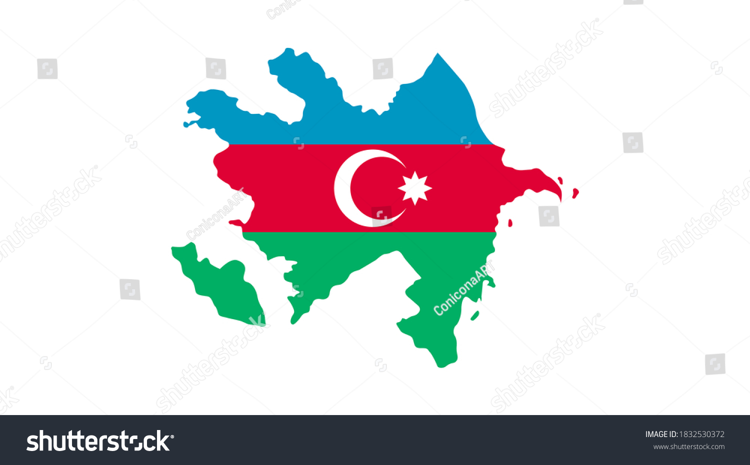 SVG of Map of Azerbaijan - Flag is a fully layered, editable vector map file. svg