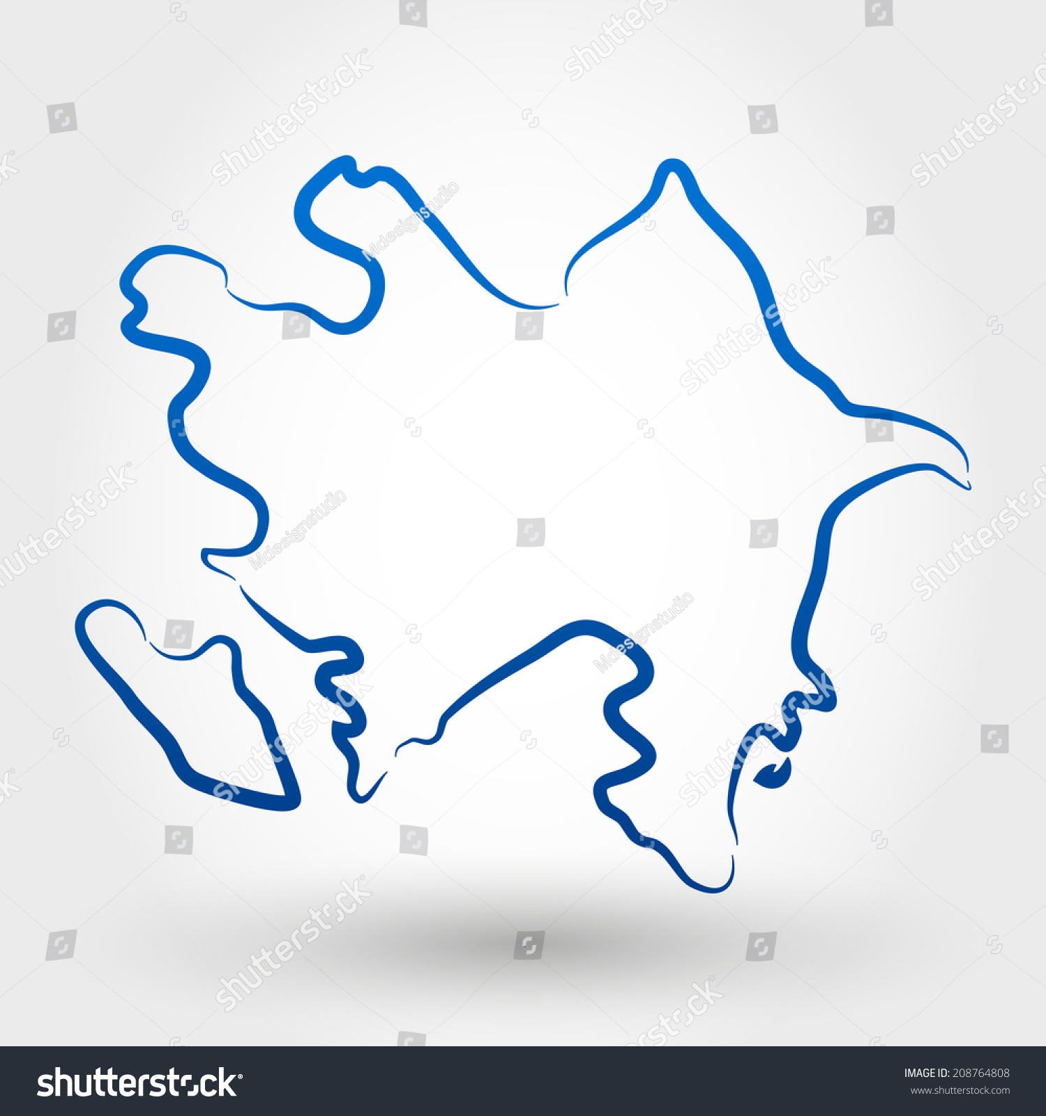 SVG of map of azerbaijan. map concept svg