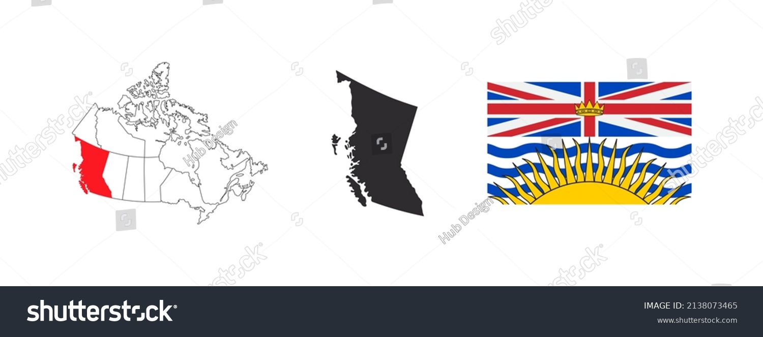 Map British Columbia Flag British Columbia Stock Vector (Royalty Free ...