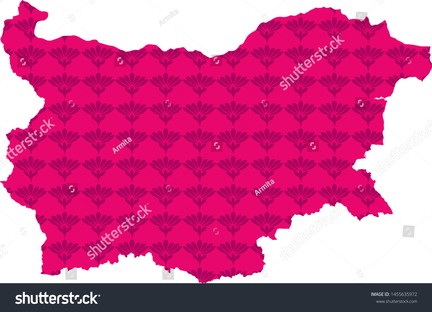 Map Bulgaria Vector Illustration Stock Vector Royalty Free 1455635972 Shutterstock