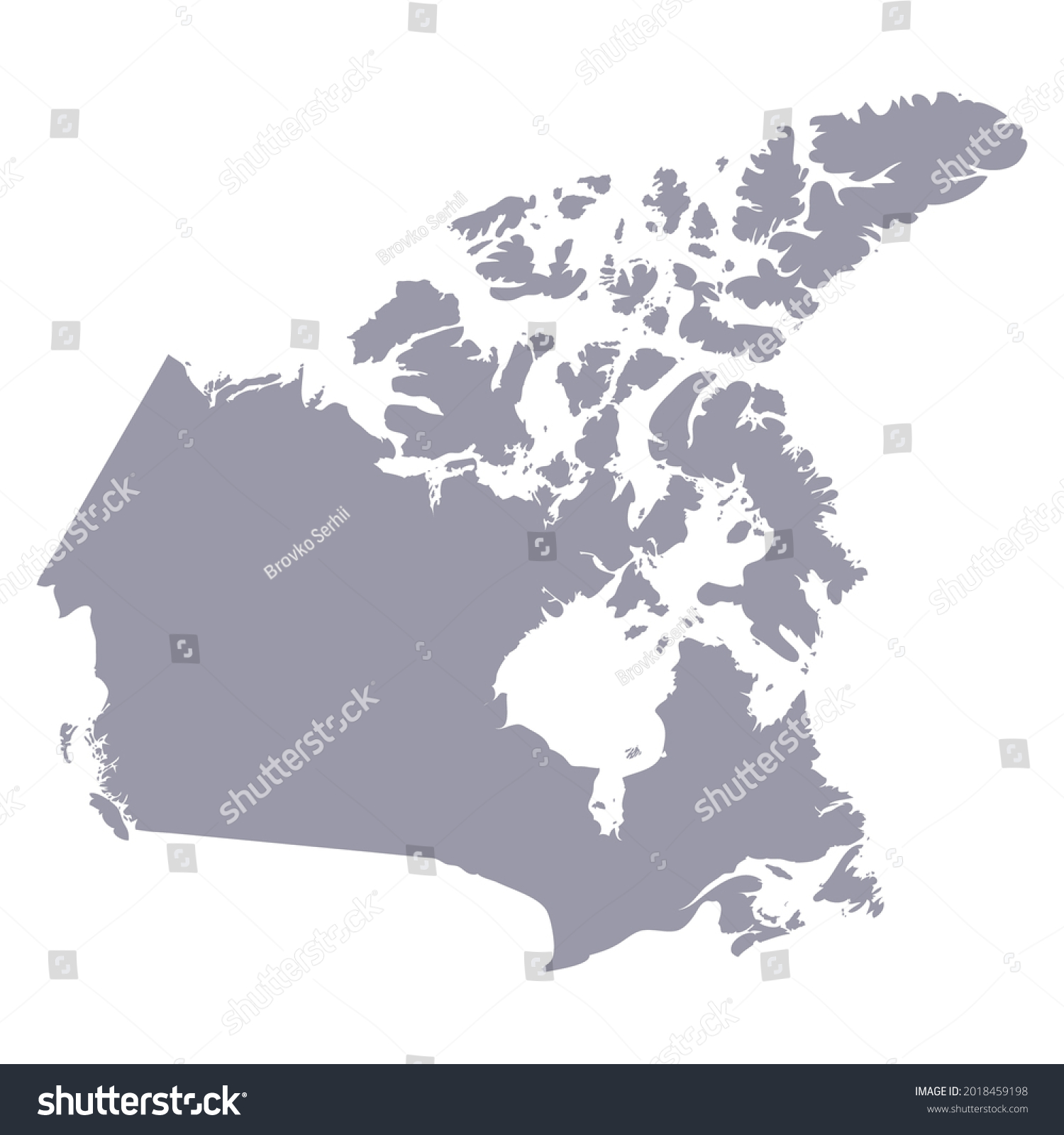 Map Canada Silhouette Canada Country Map Stock Vector (Royalty Free ...