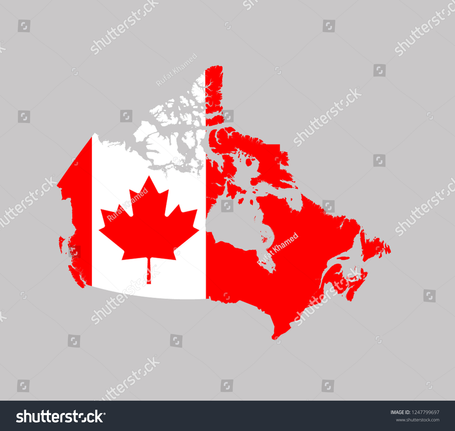 Map Canada Flag Vector Illustration Stock Vector (Royalty Free ...