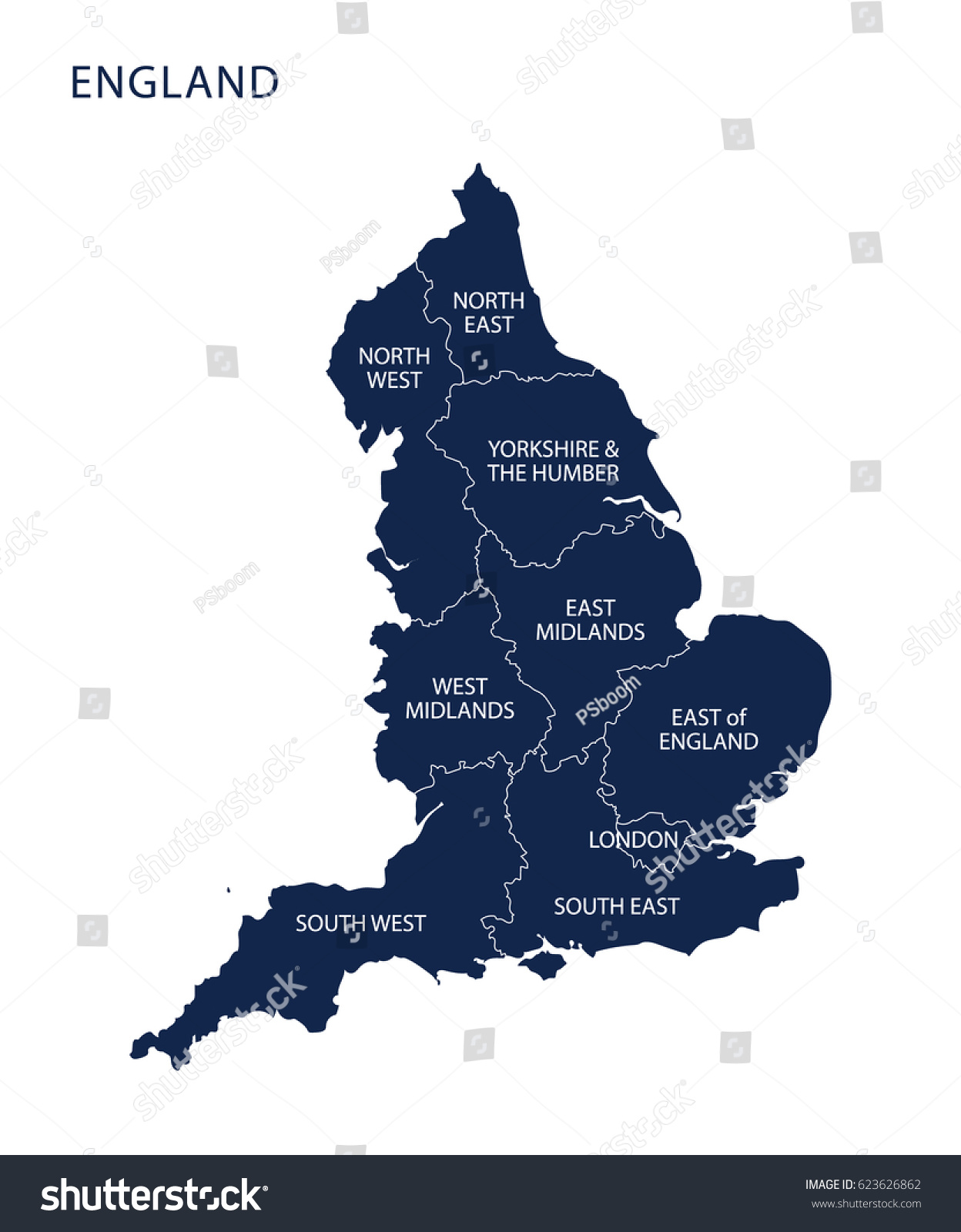 SVG of Map of England svg