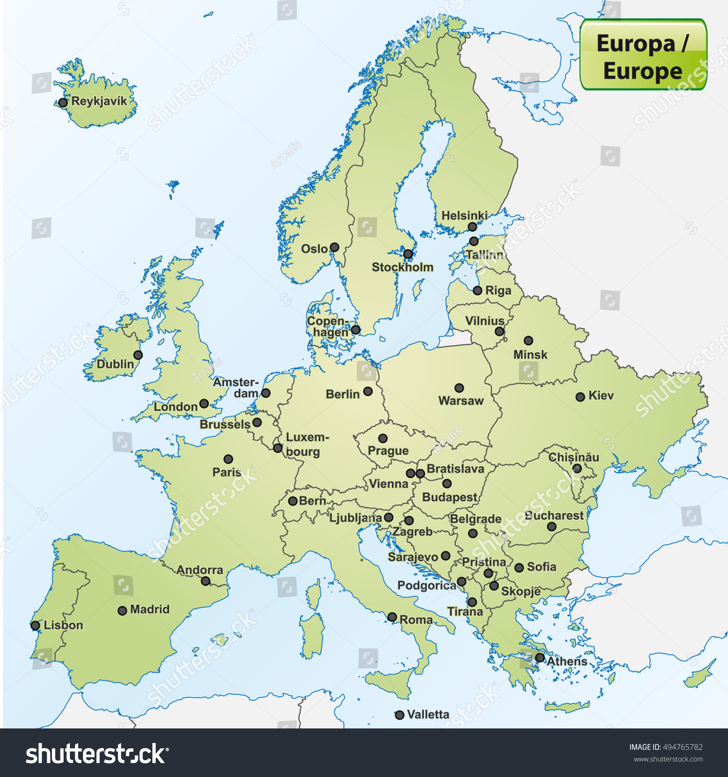 capitales en europe