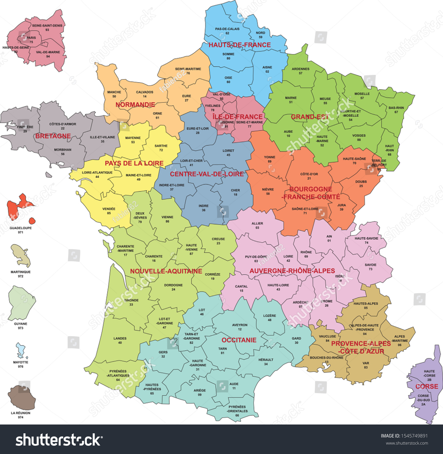 France Departments Map Regions Of France Departments Of France