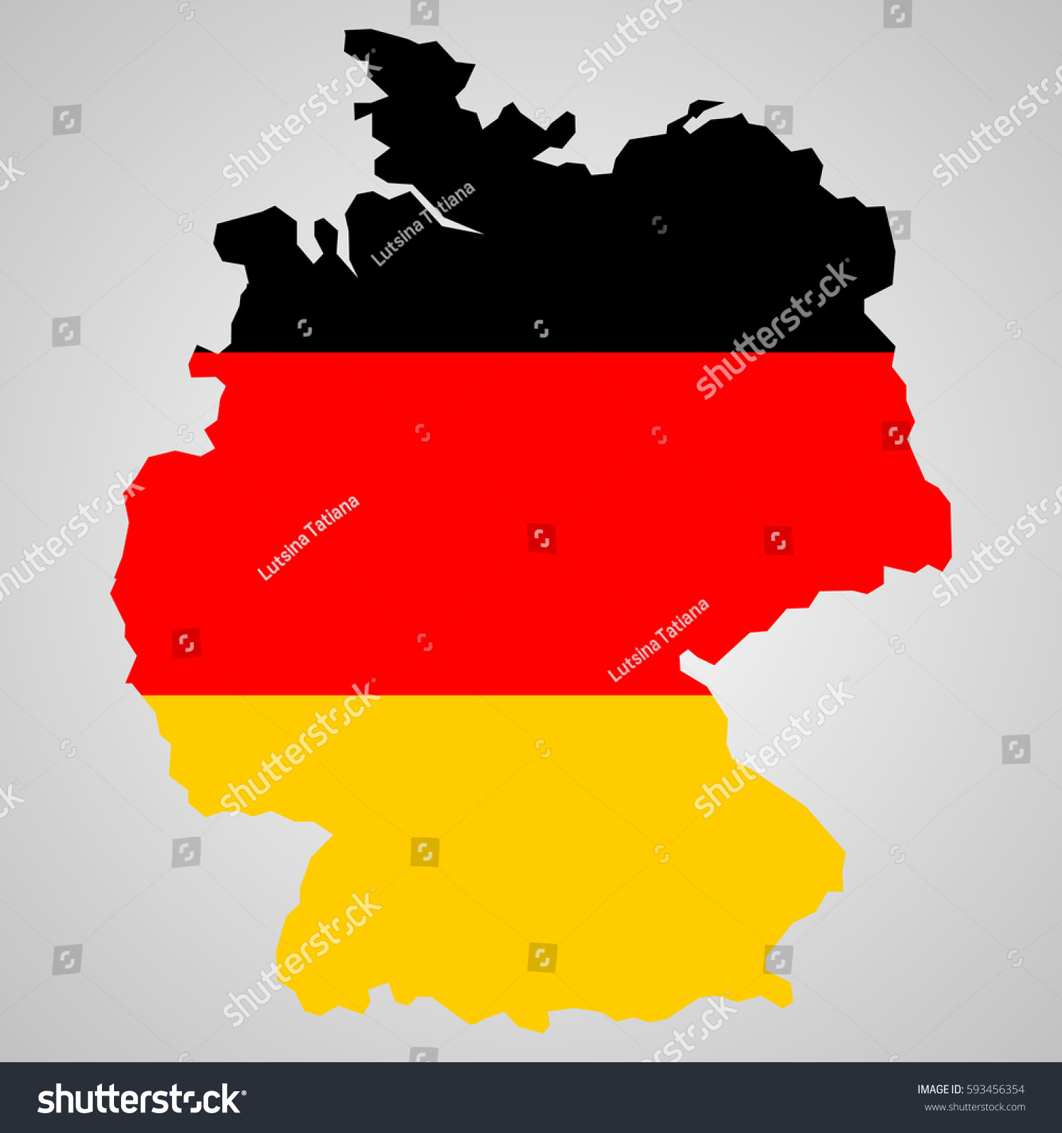 ドイツとドイツの国旗のイラストの地図 ドイツの地図と国旗 ドイツのベクター画像地図で 国旗が付いています ドイツ国旗 で囲まれた国の形 のベクター画像素材 ロイヤリティフリー
