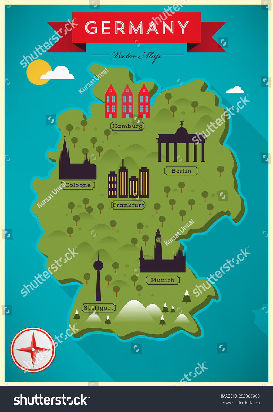 Germany Map Vector Infographic Set Stock Vector Illus - vrogue.co