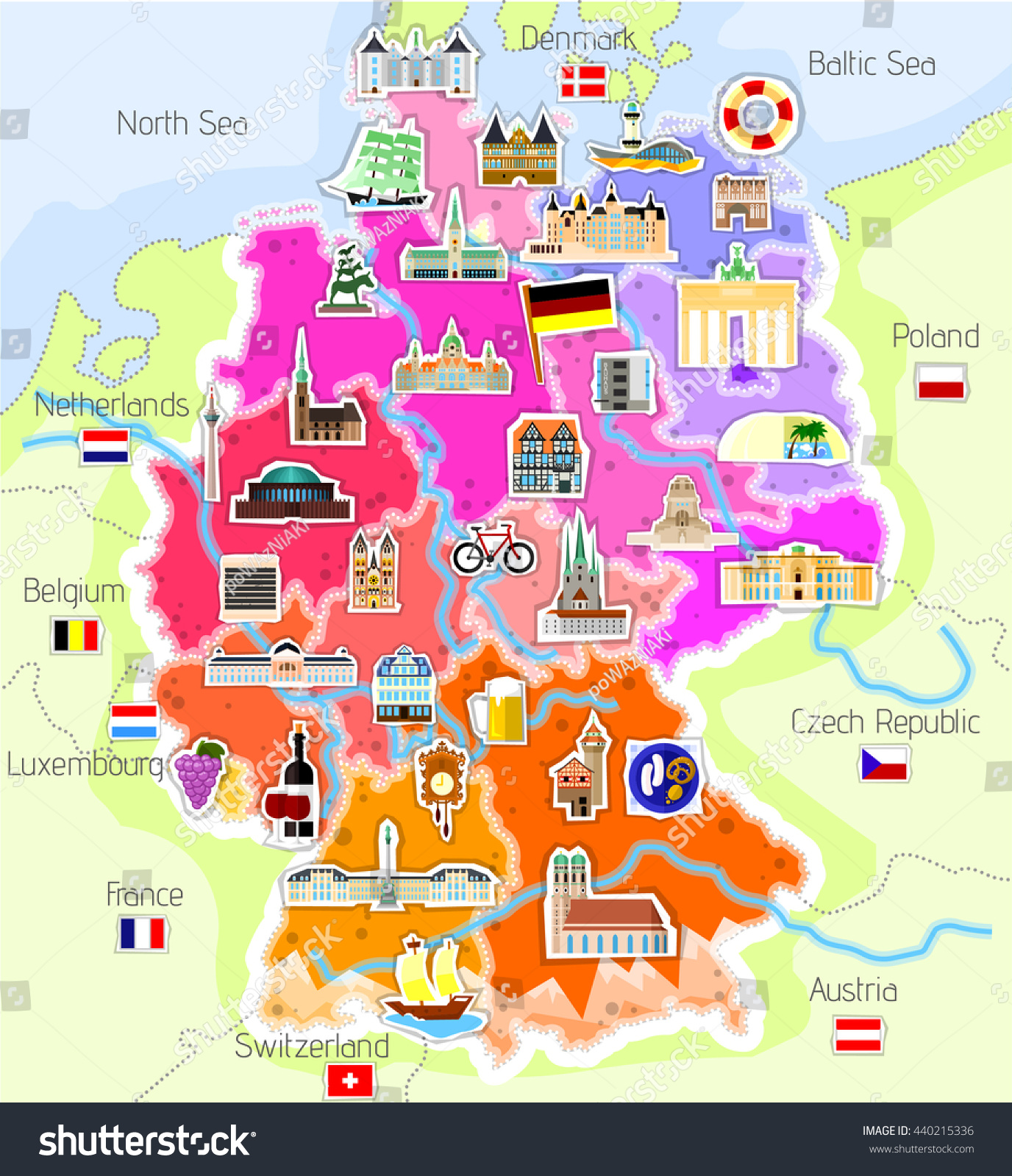 map-germany-vector-illustration