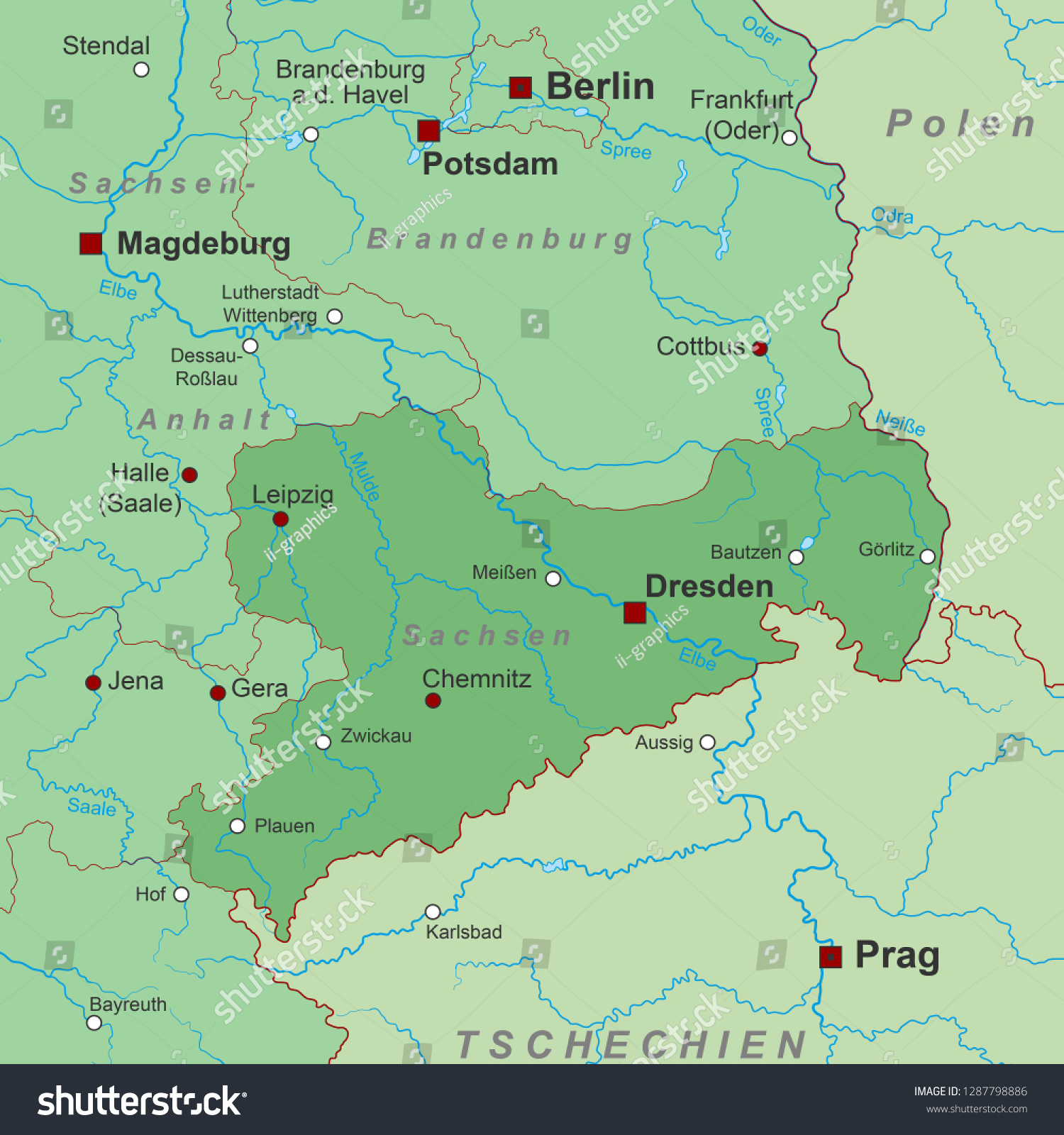 SVG of Map of Germany (with german inscription) svg