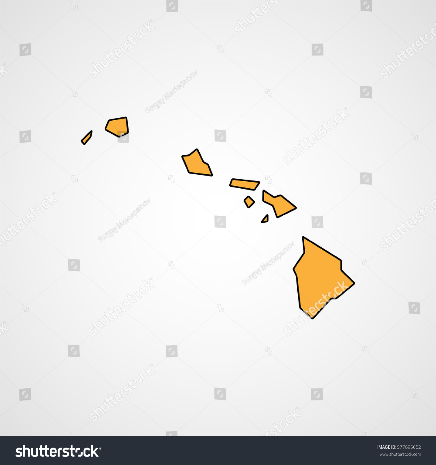 Map Hawaii Vector Stock Vector (Royalty Free) 577695652 | Shutterstock