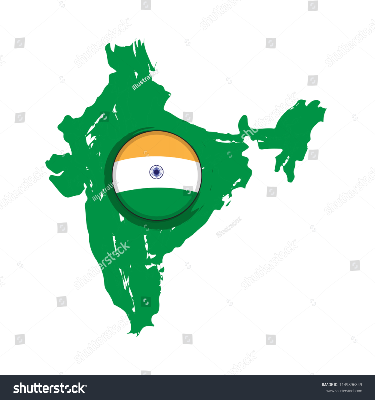 Map India Label Stock Vector (Royalty Free) 1149896849 | Shutterstock