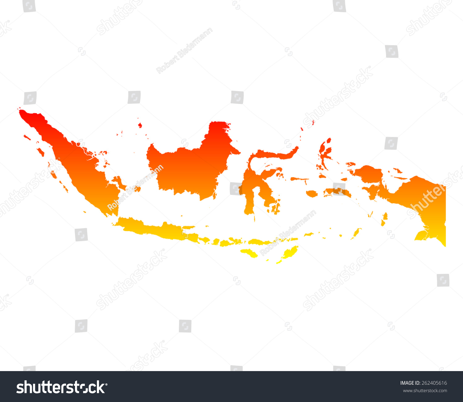 Map Indonesia Stock Vector (Royalty Free) 262405616 | Shutterstock