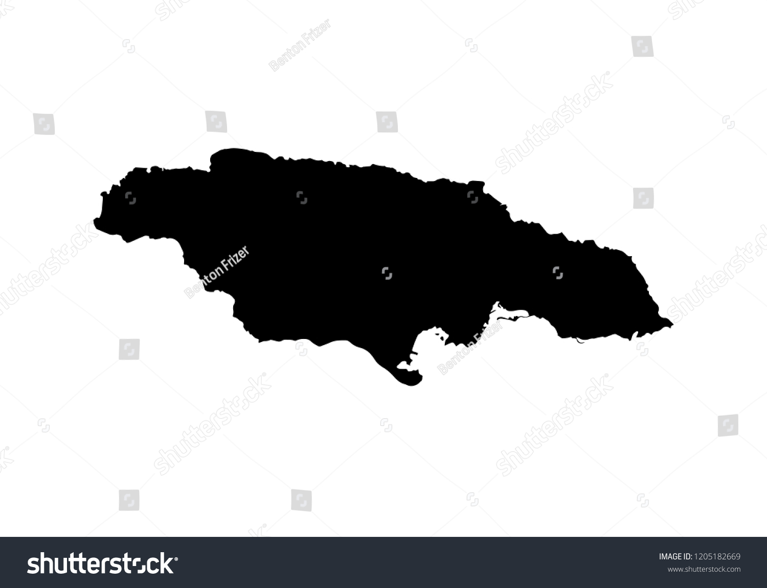 Map Jamaica Vector Illustration   Stock Vector Map Of Jamaica Vector Illustration 1205182669 