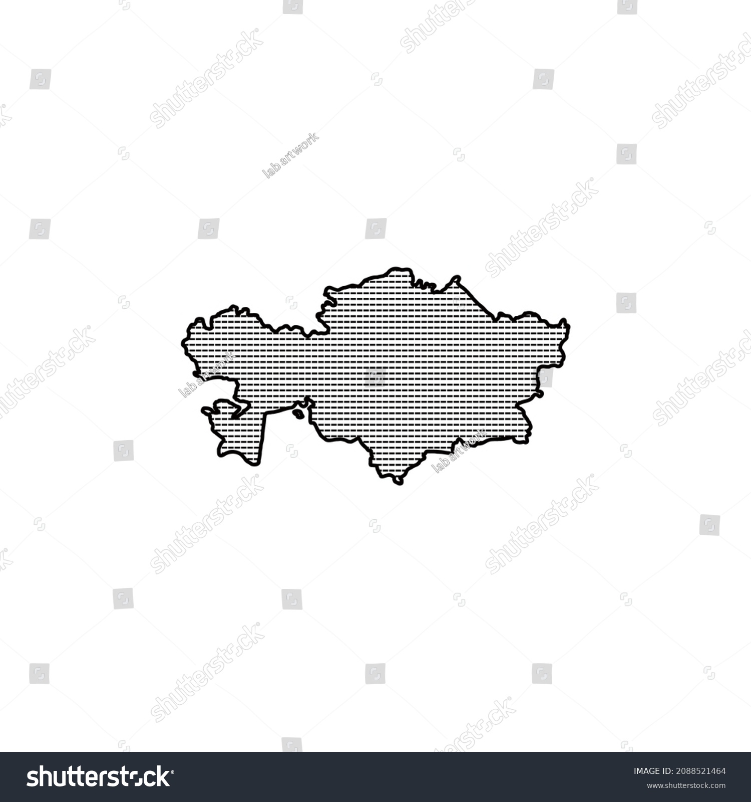 Map Kazakhstanvector Illustration Free Vector Stock Vector (Royalty ...