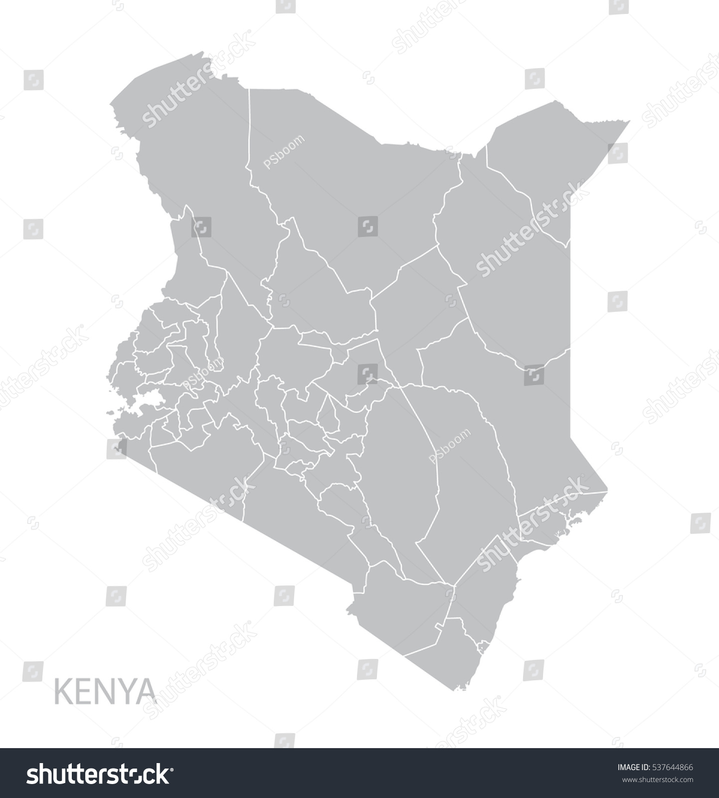 Map Kenya Vector Stock Vector Royalty Free 537644866 Shutterstock   Stock Vector Map Of Kenya Vector 537644866 