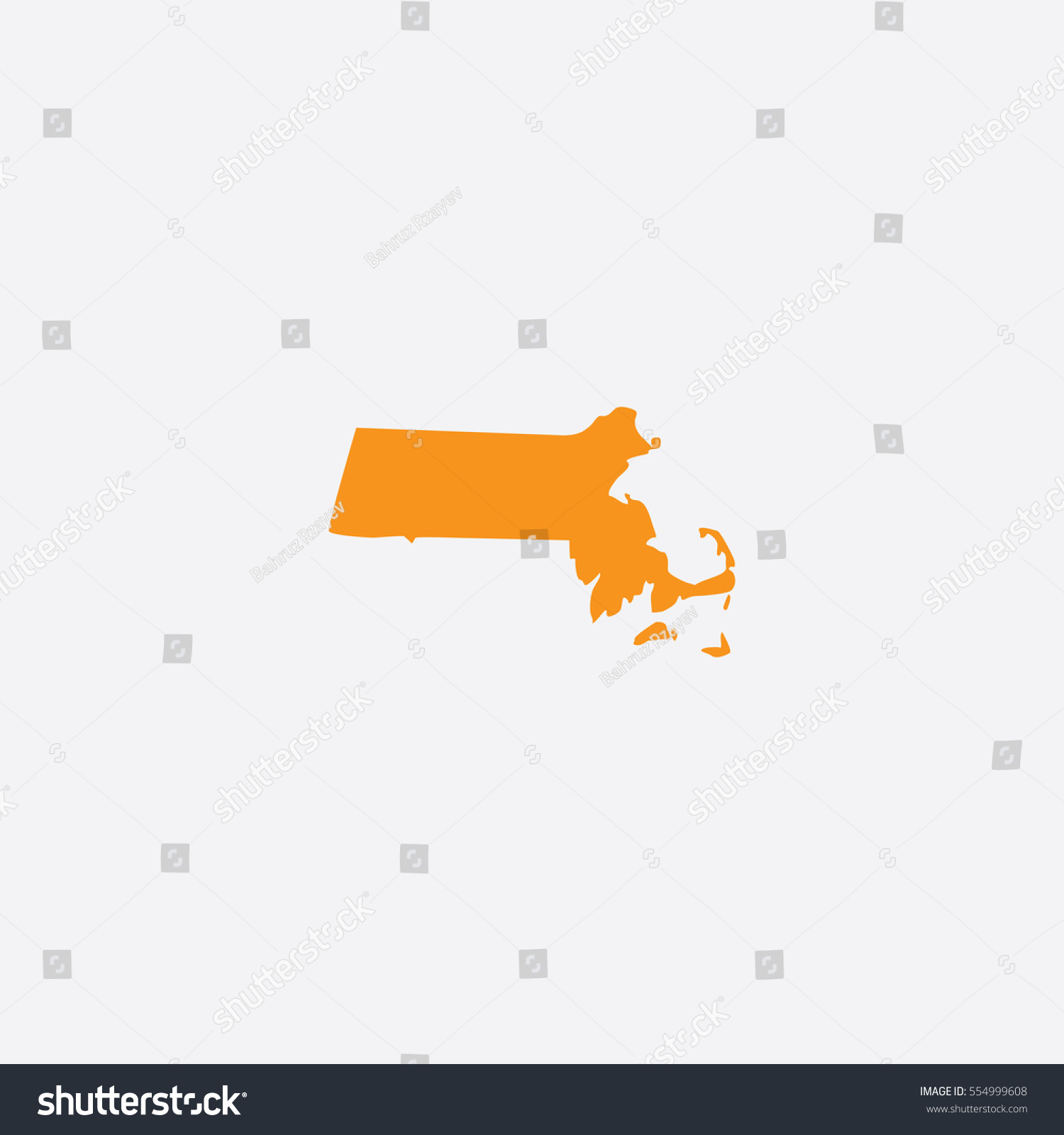 SVG of Map of Massachusetts Vector Illustration svg