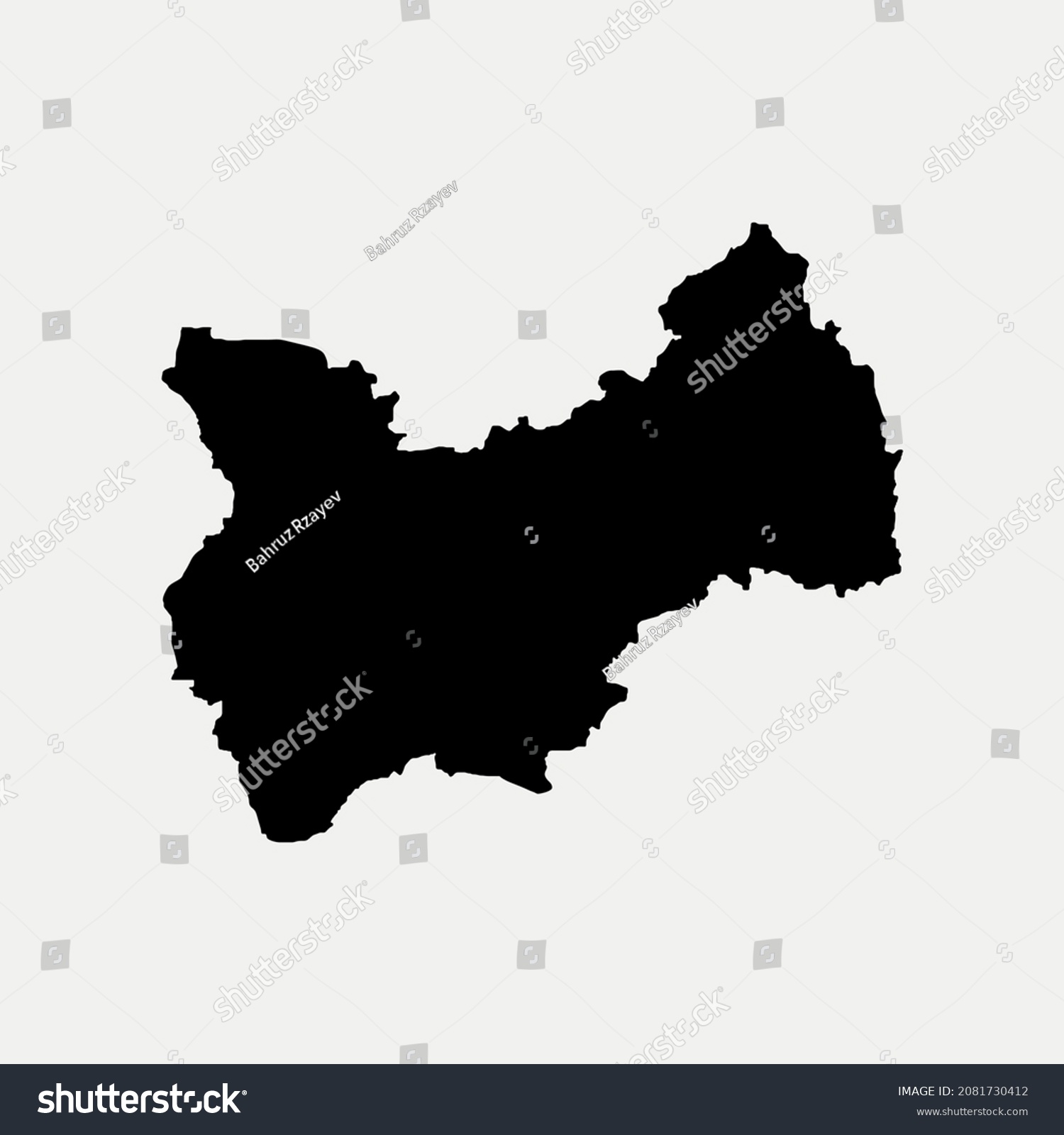 Map Turkey Region Outline Silhouette Vector Stock Vector Royalty Free