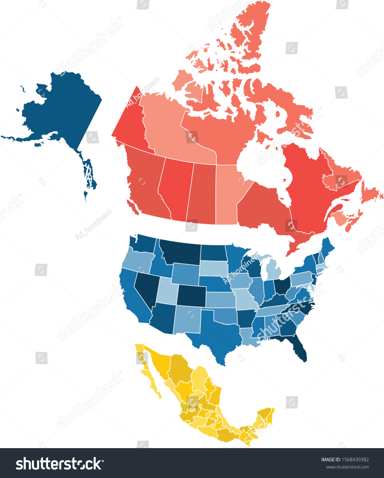 10,600 United states map canada Images, Stock Photos & Vectors ...