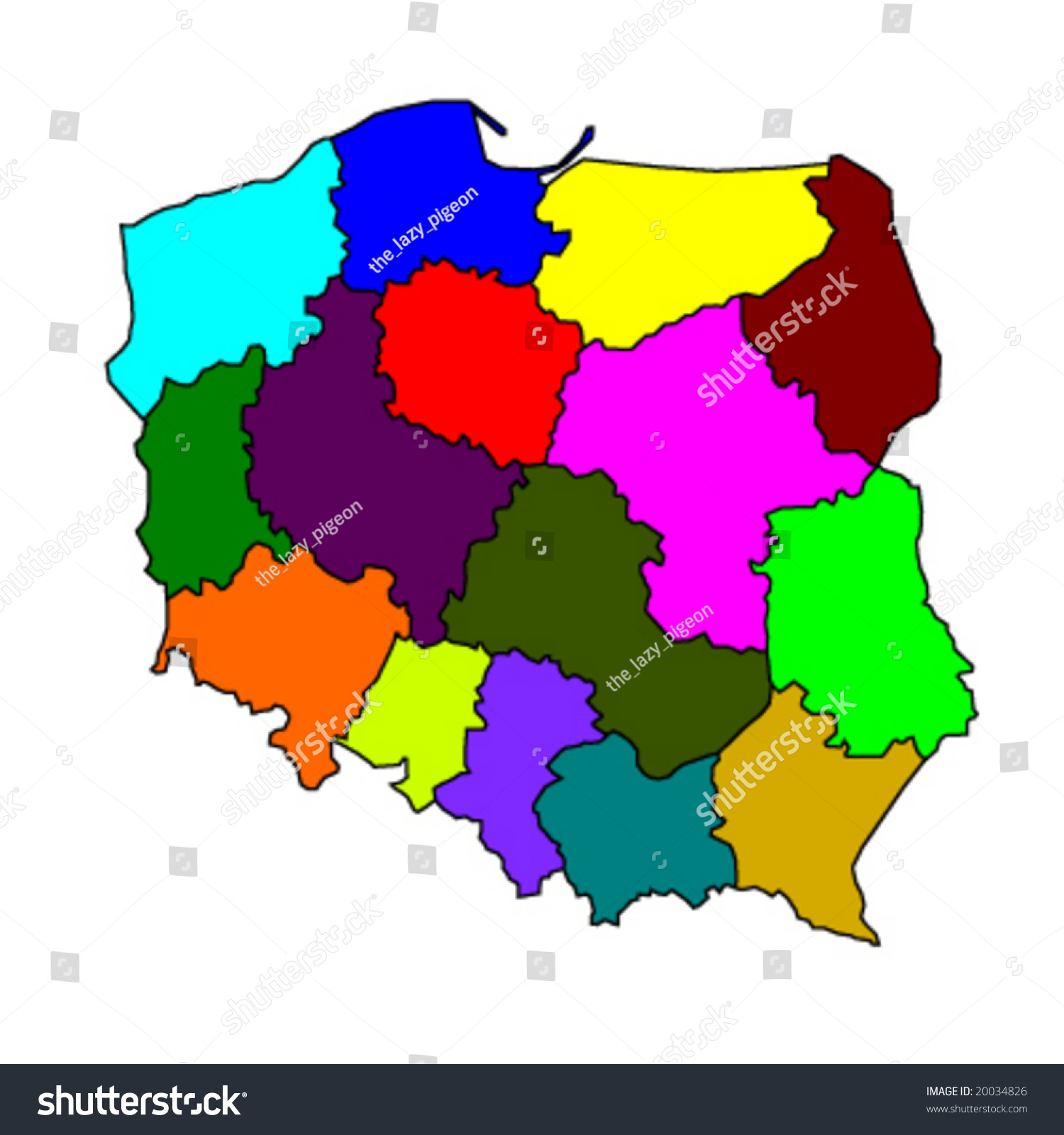 Map Of Poland Detailed Vector Illustration - 20034826 : Shutterstock