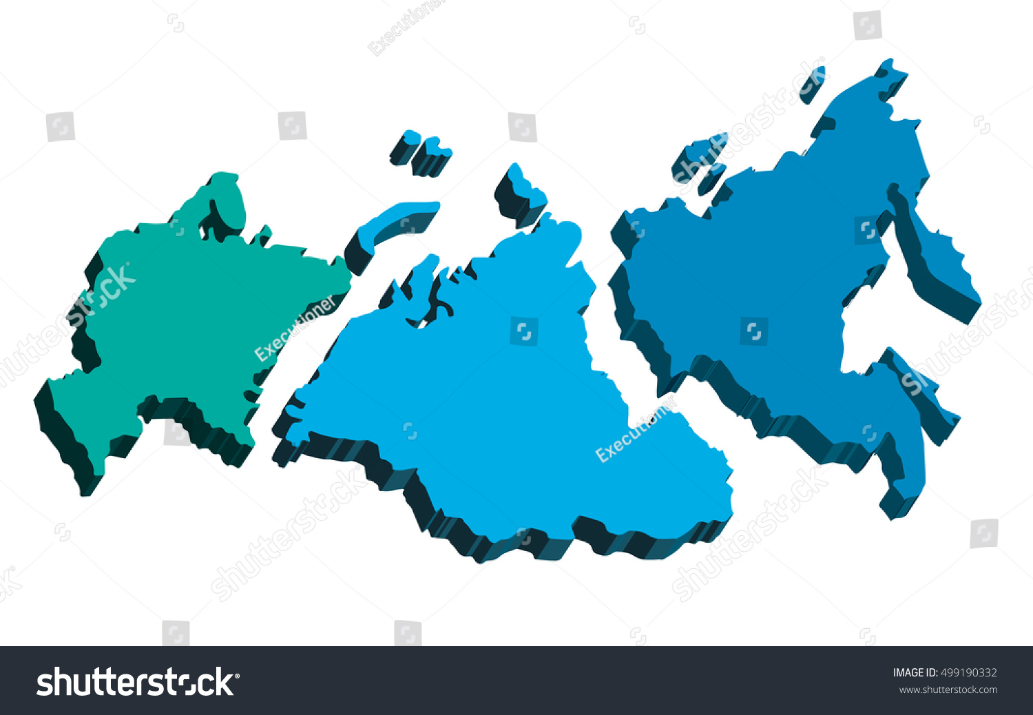 Map Russia Divided Into Parts European Stock Vector Royalty Free 499190332 4604