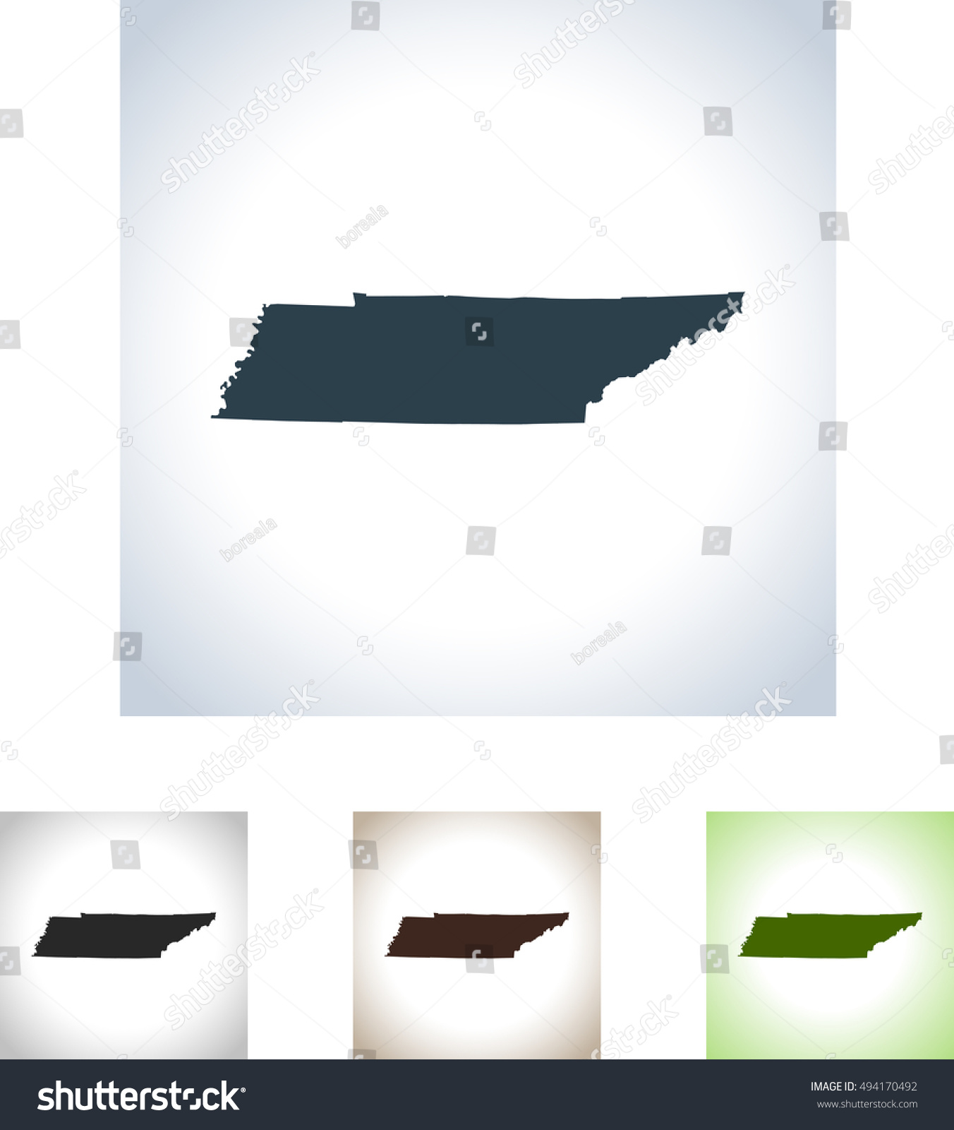 Map Tennessee Stock Vector (Royalty Free) 494170492 | Shutterstock