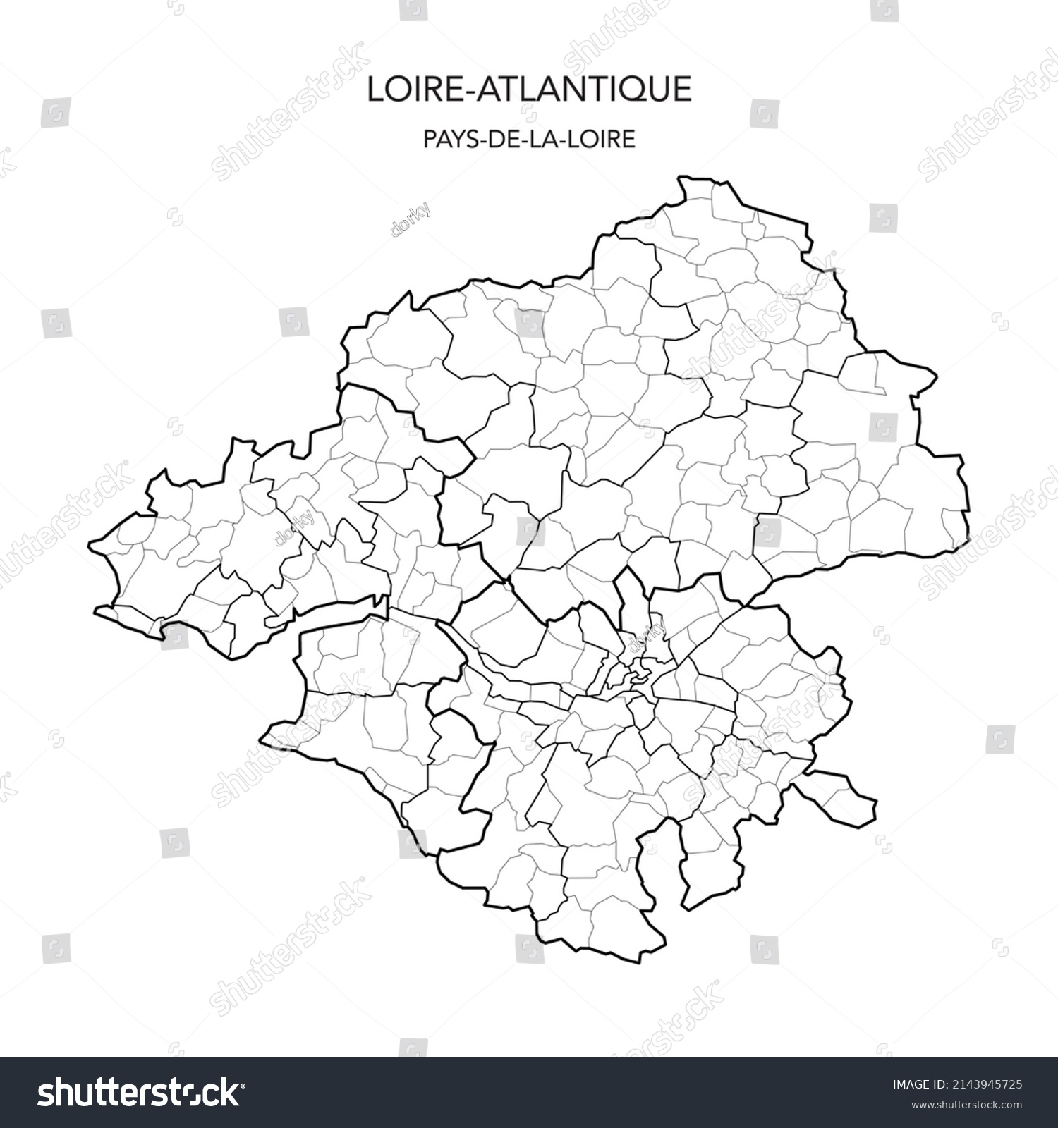 Map Geopolitical Subdivisions De La Loire Stock Vector (Royalty Free ...