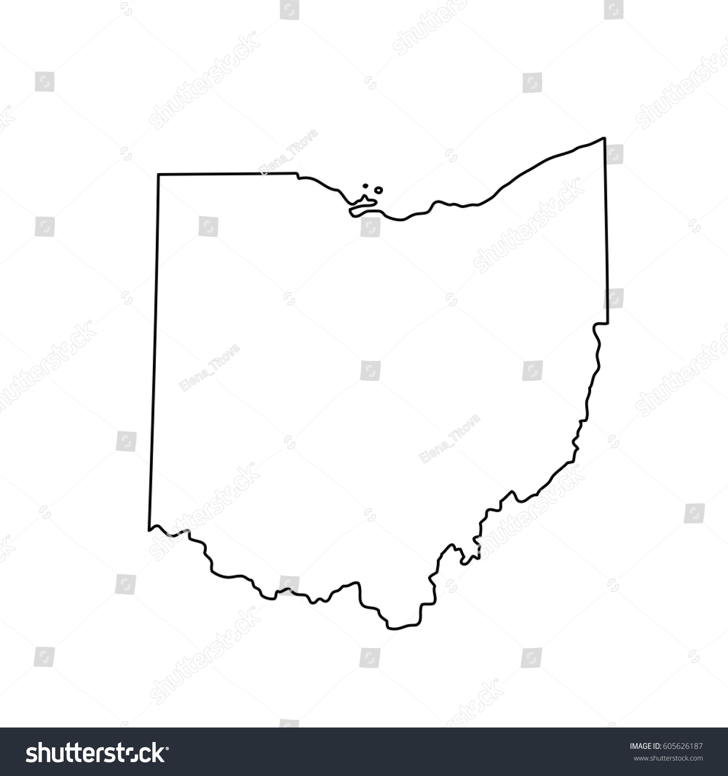 Ohio black outline Images, Stock Photos & Vectors | Shutterstock