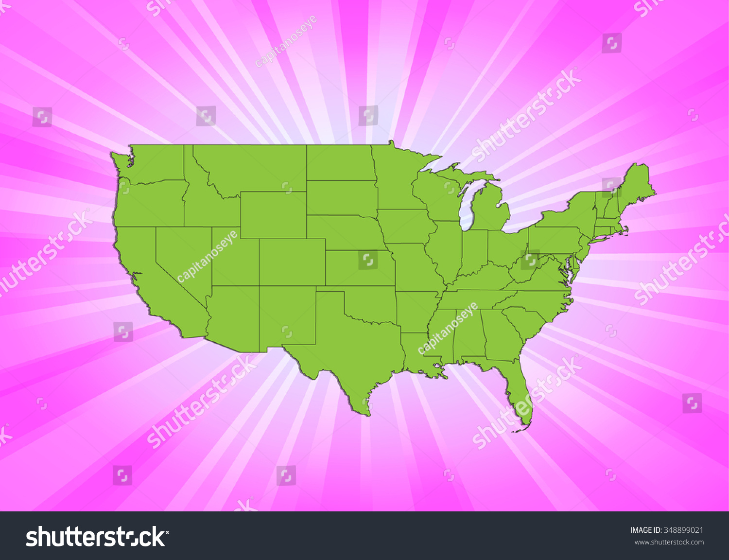 Map United States America Vector Illustration Stock Vector Royalty Free 348899021 6454