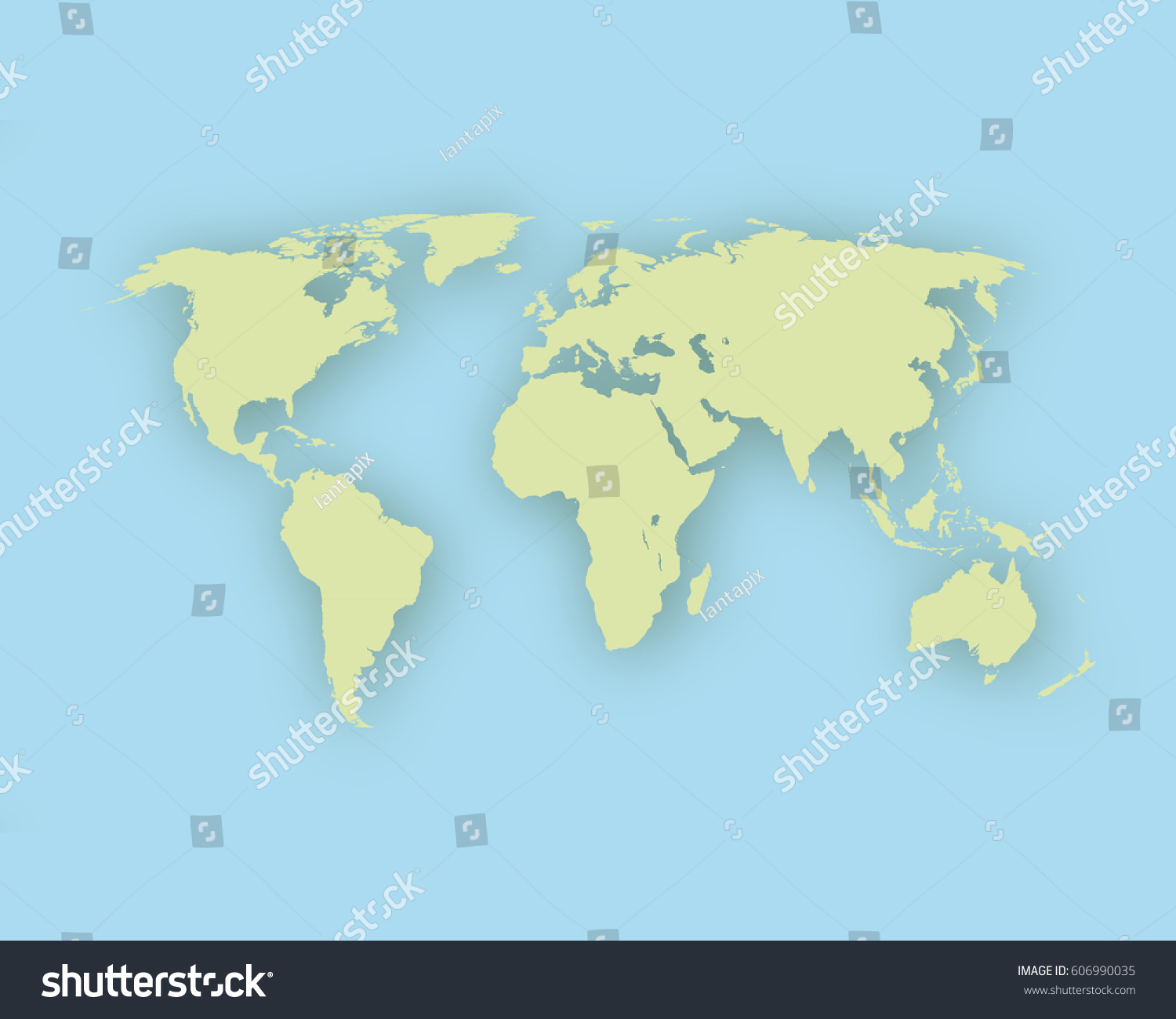 Map World Shadow Stock Vector (Royalty Free) 606990035 | Shutterstock