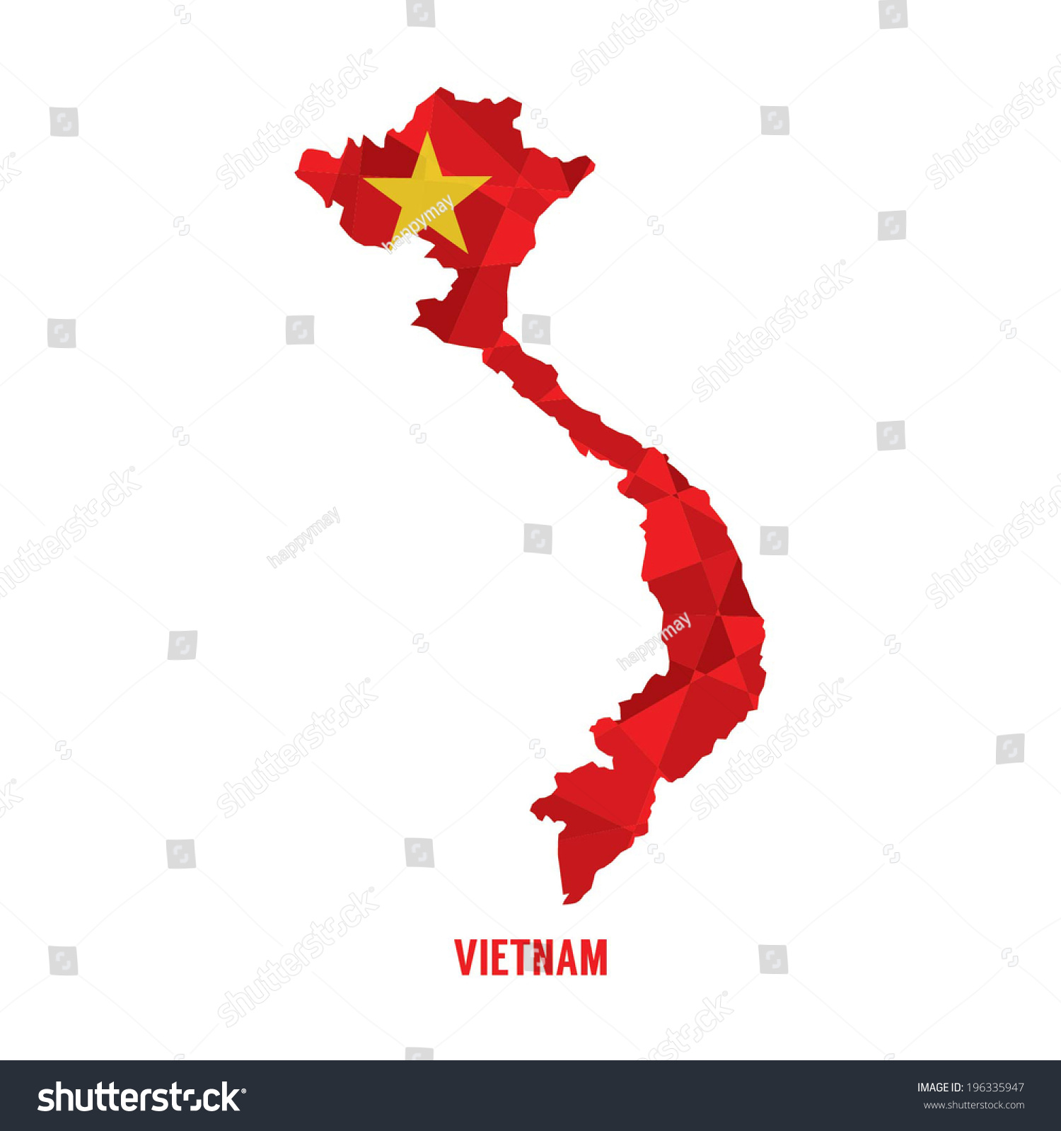 Map Of Vietnam Vector Illustration - 196335947 : Shutterstock